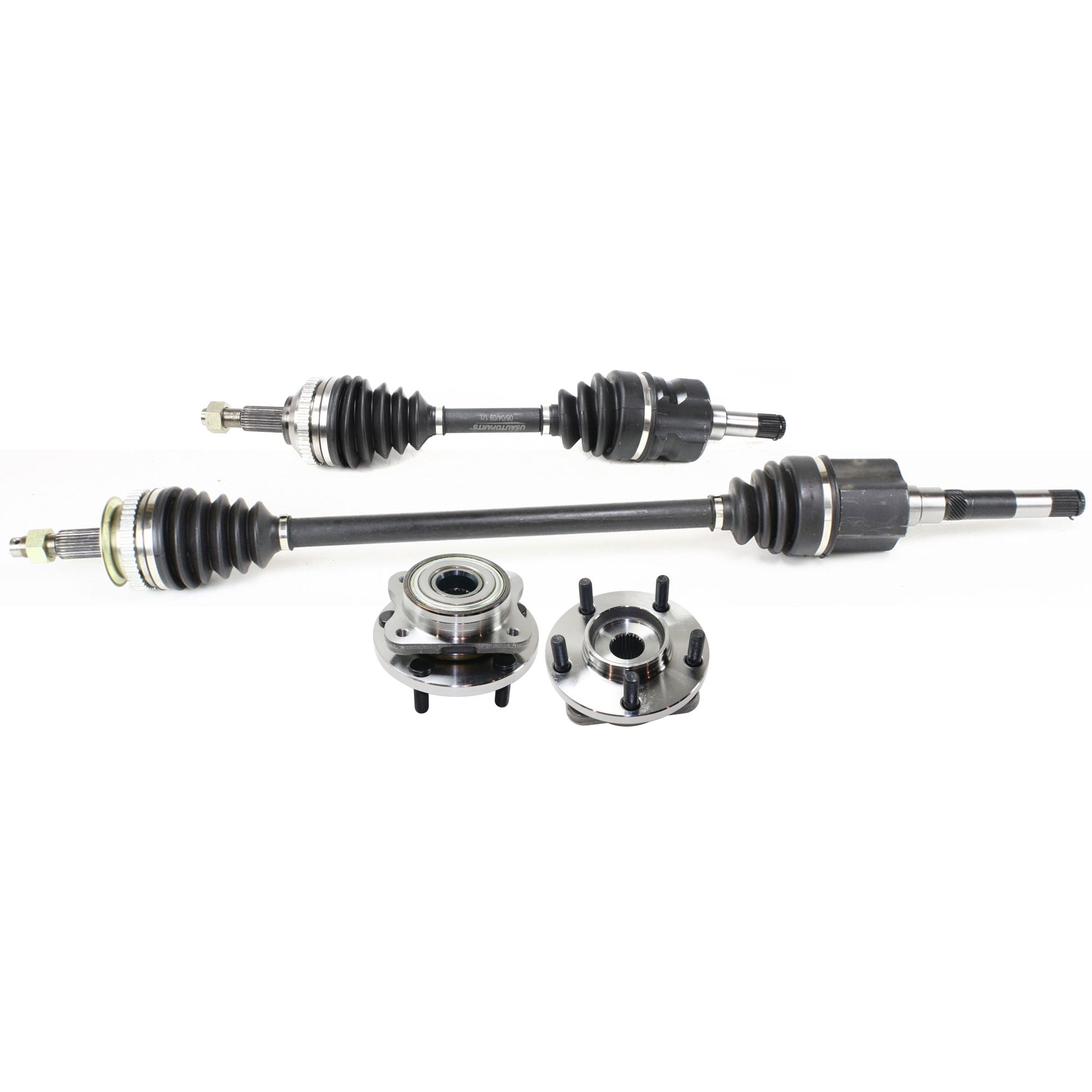 AM CARAVAN GRAND CARAVAN 96-07 FRONT SUSPENSION KIT RH AND LH 4 pc kit with Axle Assemblies and Wheel Hubs SKU KIT 031321-01 OEM 4641517