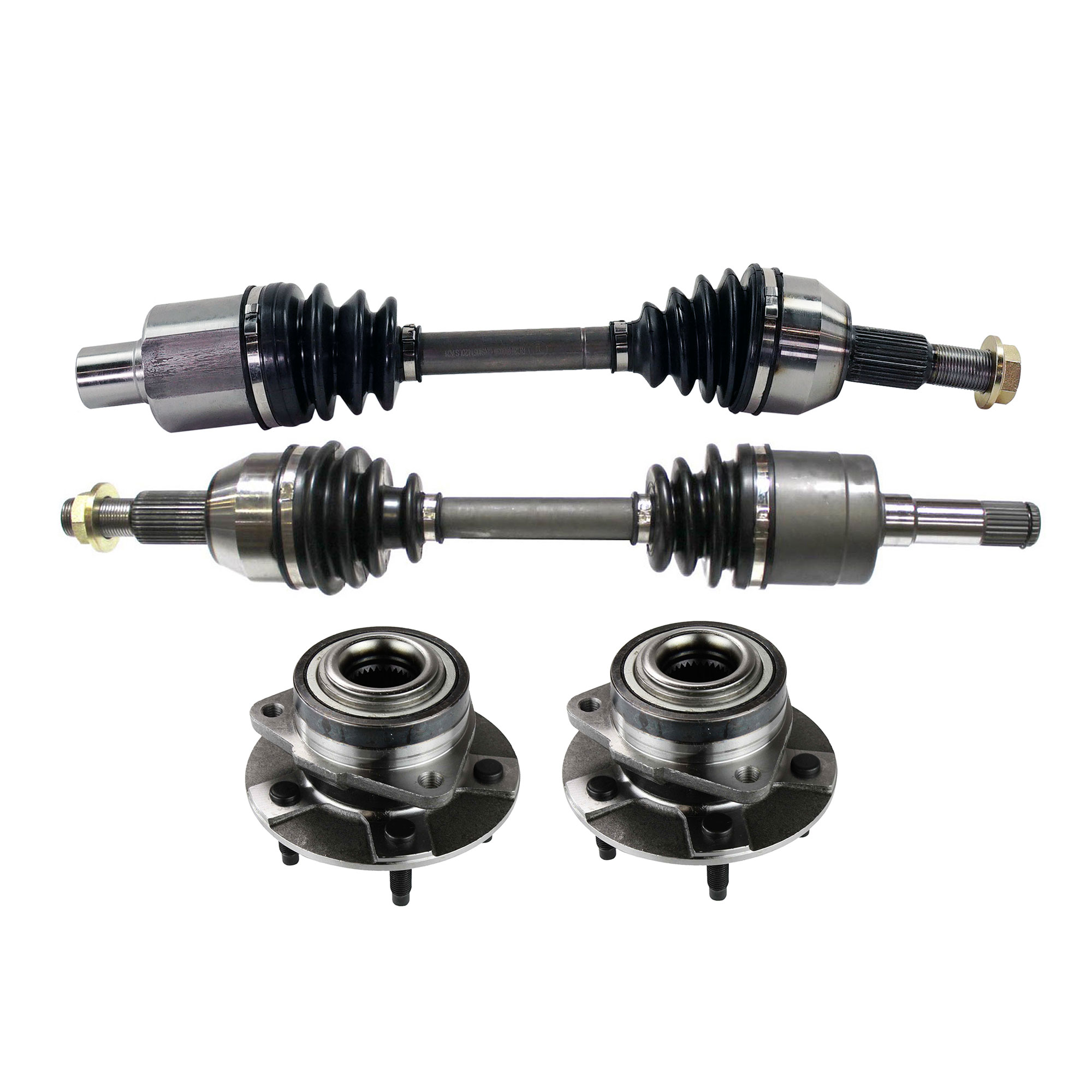 AM EQUINOX 05-05 FRONT SUSPENSION KIT RH AND LH 4 pc kit with Axle Assemblies and Wheel Hubs SKU KIT 031321-06 OEM 10359824