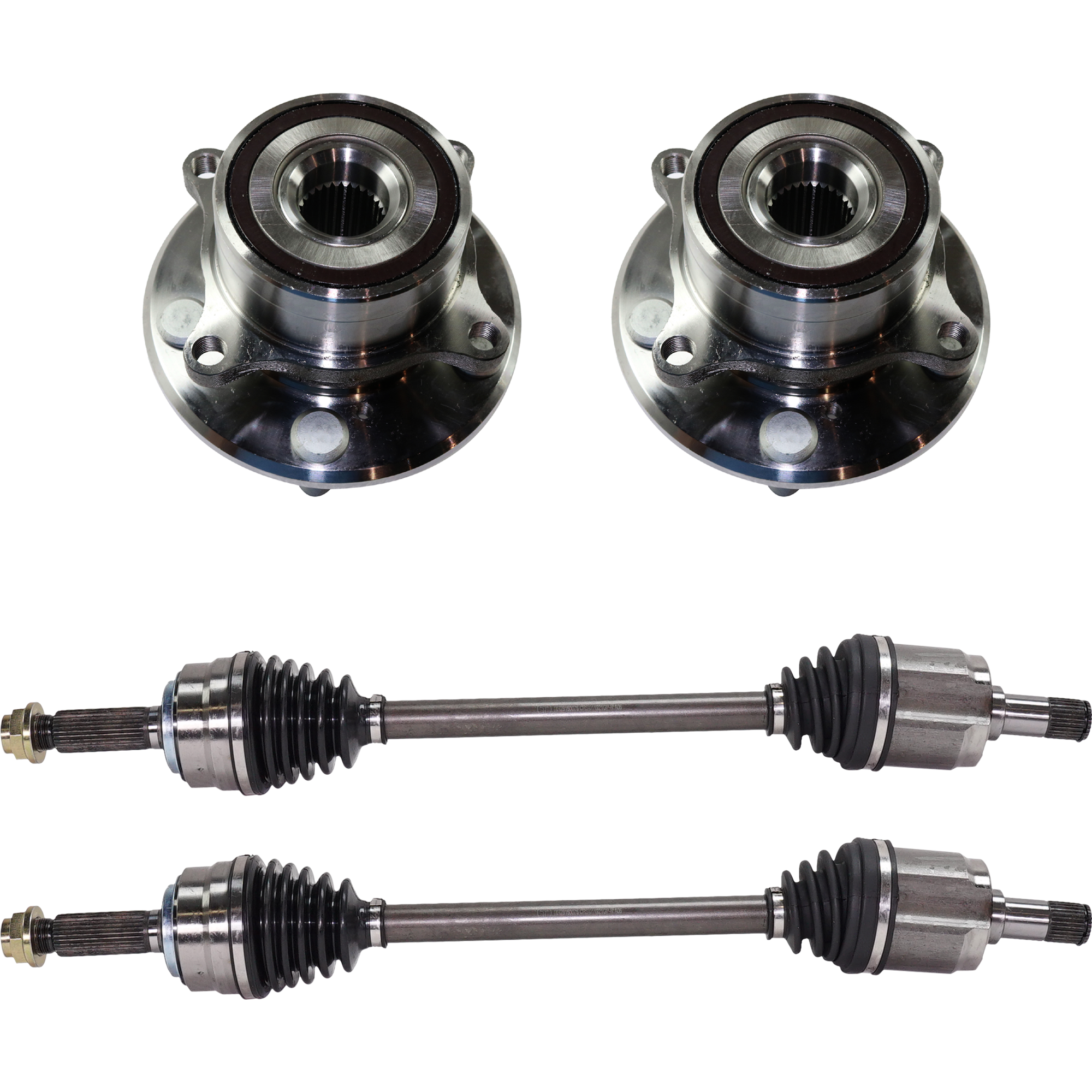 AM MDX 07-09 PILOT 09-11 FRONT SUSPENSION KIT RH AND LH w Axle Assemblies and Wheel Hubs 4 pc kit SKU KIT 031321-09 OEM 44305SZAS01-44305STXA02-44306S