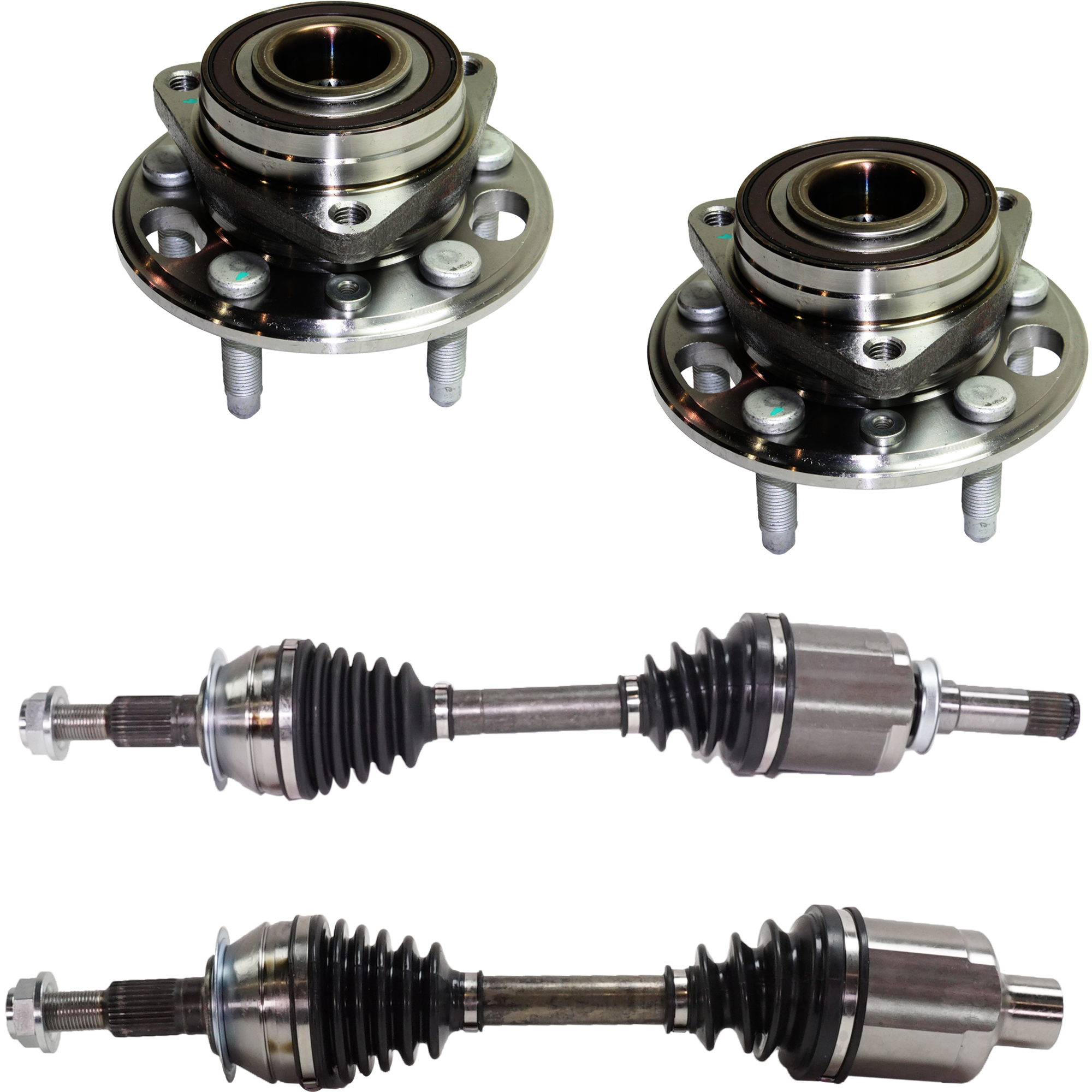 AM EQUINOX TERRAIN 10-17 FRONT SUSPENSION KIT RH AND LH 4 pc kit with Axle Assemblies and Wheel Hubs SKU KIT 031321-13 OEM 91258036-94508502