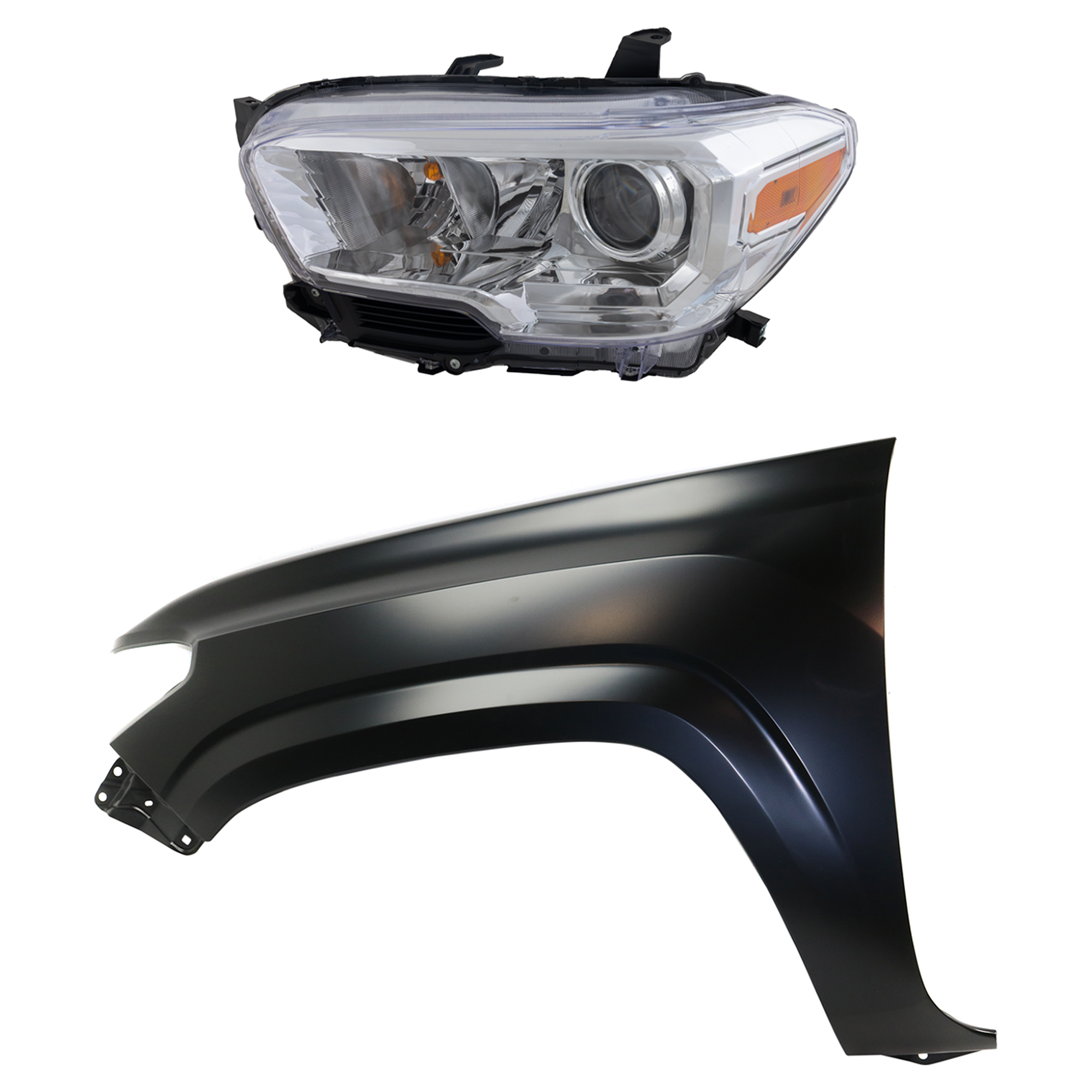 AM TACOMA 19-23 FRONT FENDER LH Primed 2 pc Kit with Headlight CAPA SKU KIT 031323-33205 Partslink TO1240261C TO2502284C OEM 5381204110-8115004251
