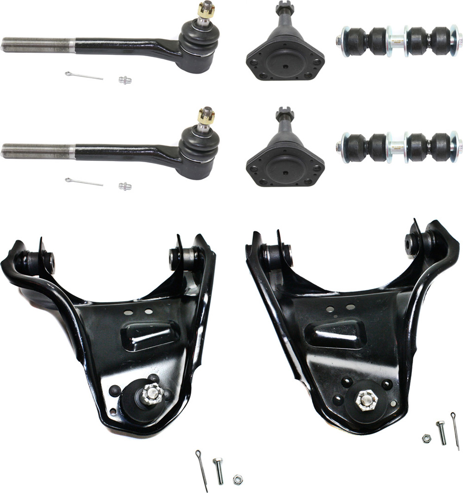 AM BLAZER JIMMY 95-05 FRONT CONTROL ARM KIT RH AND LH Upper 8 pc kit with Ball Joint Sway Bar Link and Tie Rod End SKU KIT 031418-06 Partslink GM4512100 GM4513100 OEM 10390-286004-2601274-505110