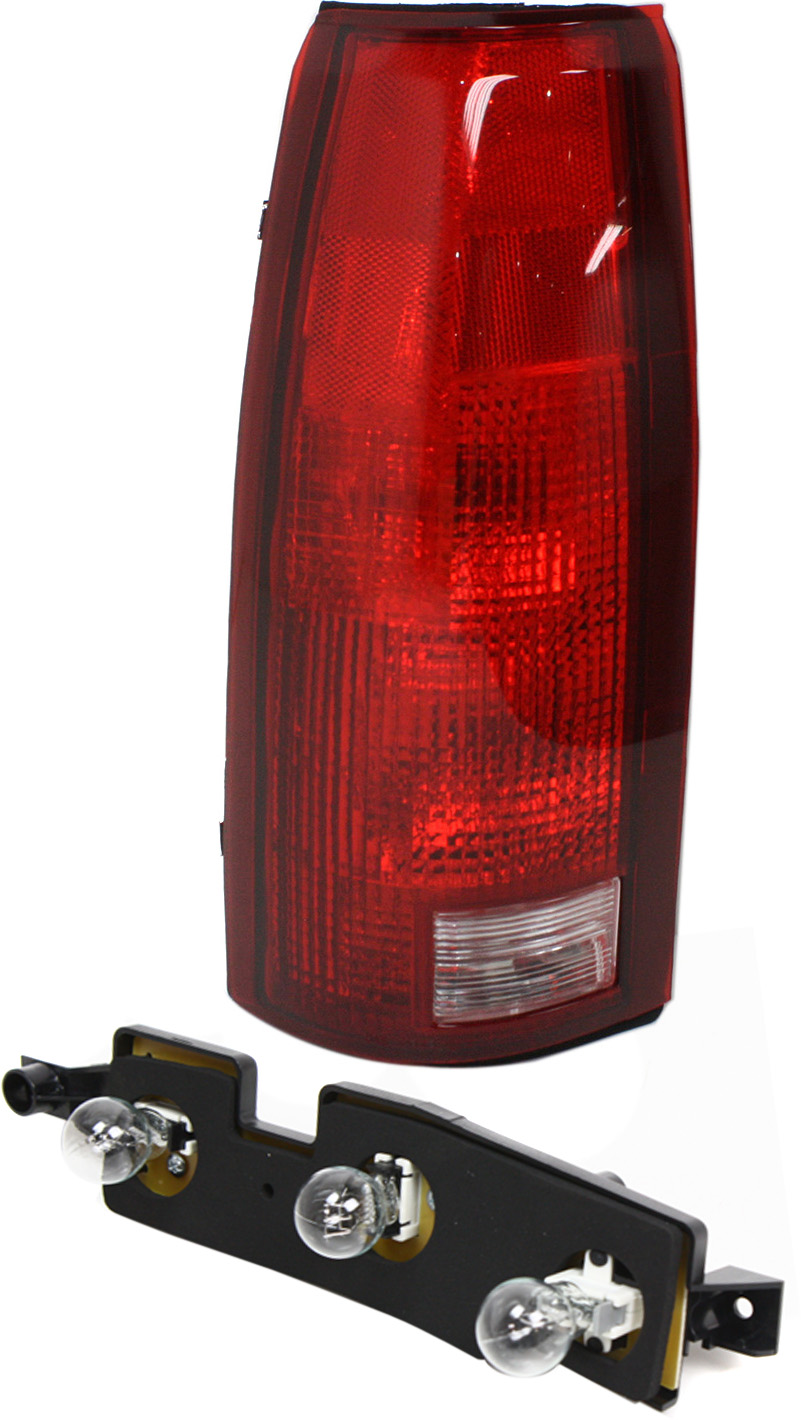AM C K FULL SIZE P U 88-00 TAIL LAMP LH Lens and Housing Halogen Clear Red Lens w Connector Plate 2 pc Kit with Tail Light Circuit Board SKU KIT 031419-03 Partslink GM2806101 OEM 5977867 PFM 16511565