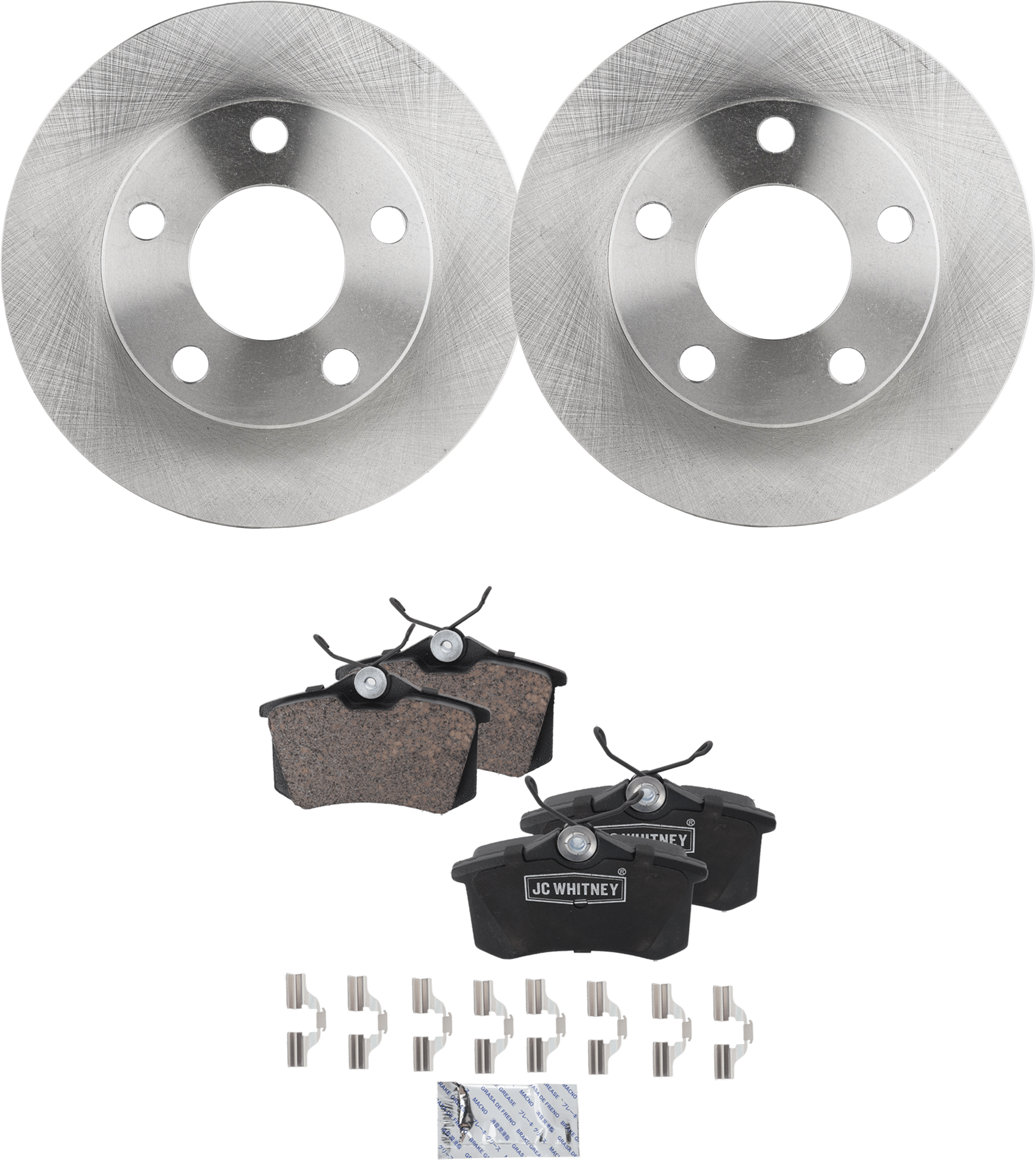 AM PASSAT 99-05 REAR BRAKE DISC AND PAD KIT 2 Wheel Set SKU KIT 031423-04 OEM 8D0615601A 1E0698451-1E0698451