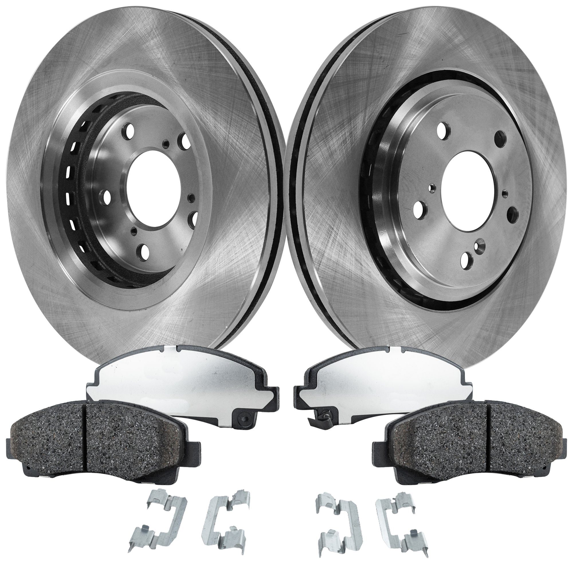 AM TL 09-14 FRONT BRAKE DISC AND PAD KIT 2 Wheel Set SKU KIT 031423-27 OEM 45251TK8A02-45022SJCA00-45022S