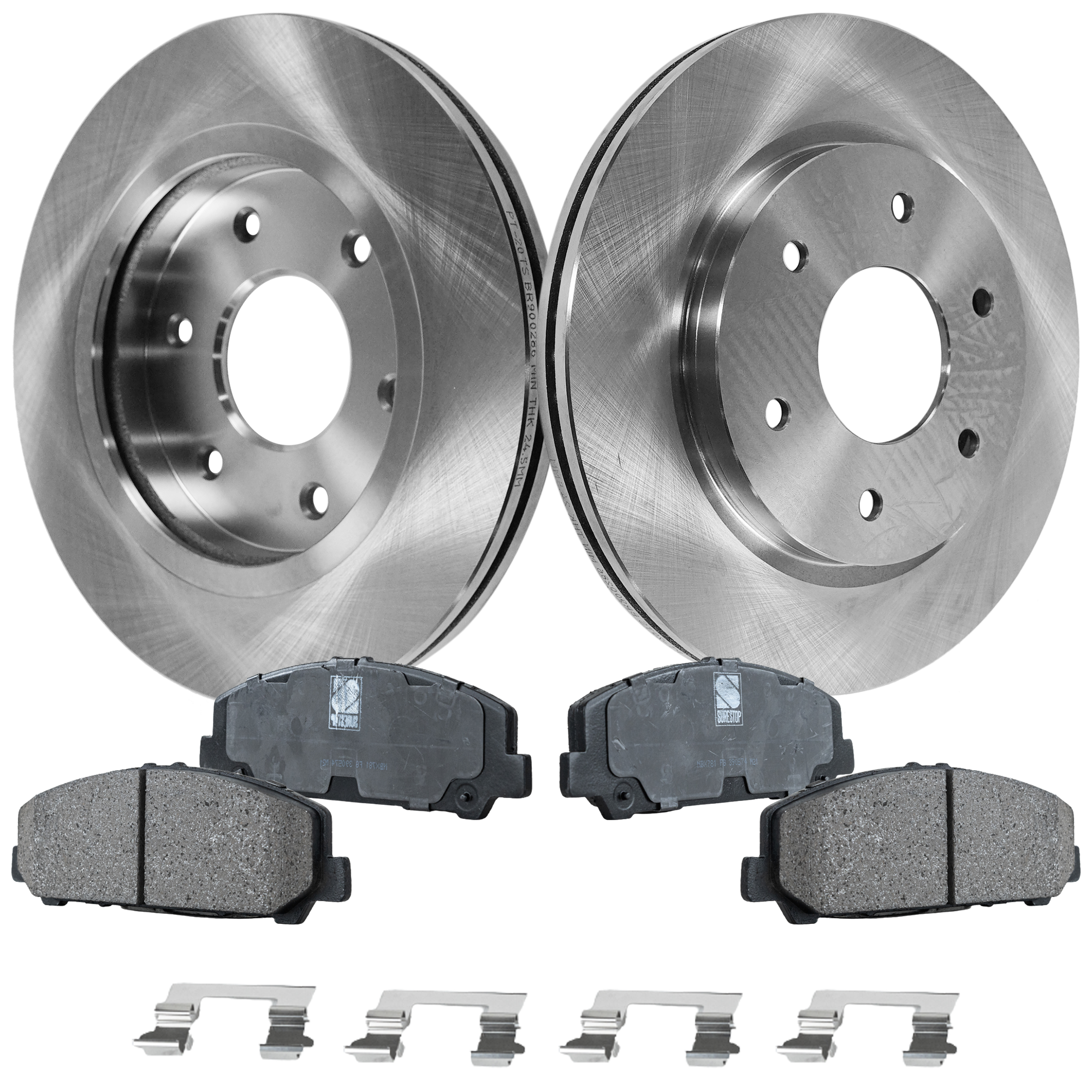 AM QX56-06-06 FRONT BRAKE DISC AND PAD KIT 4 pc kit SKU KIT 031423-41 OEM 40206ZC00A 40206AC00A 40206ZC0
