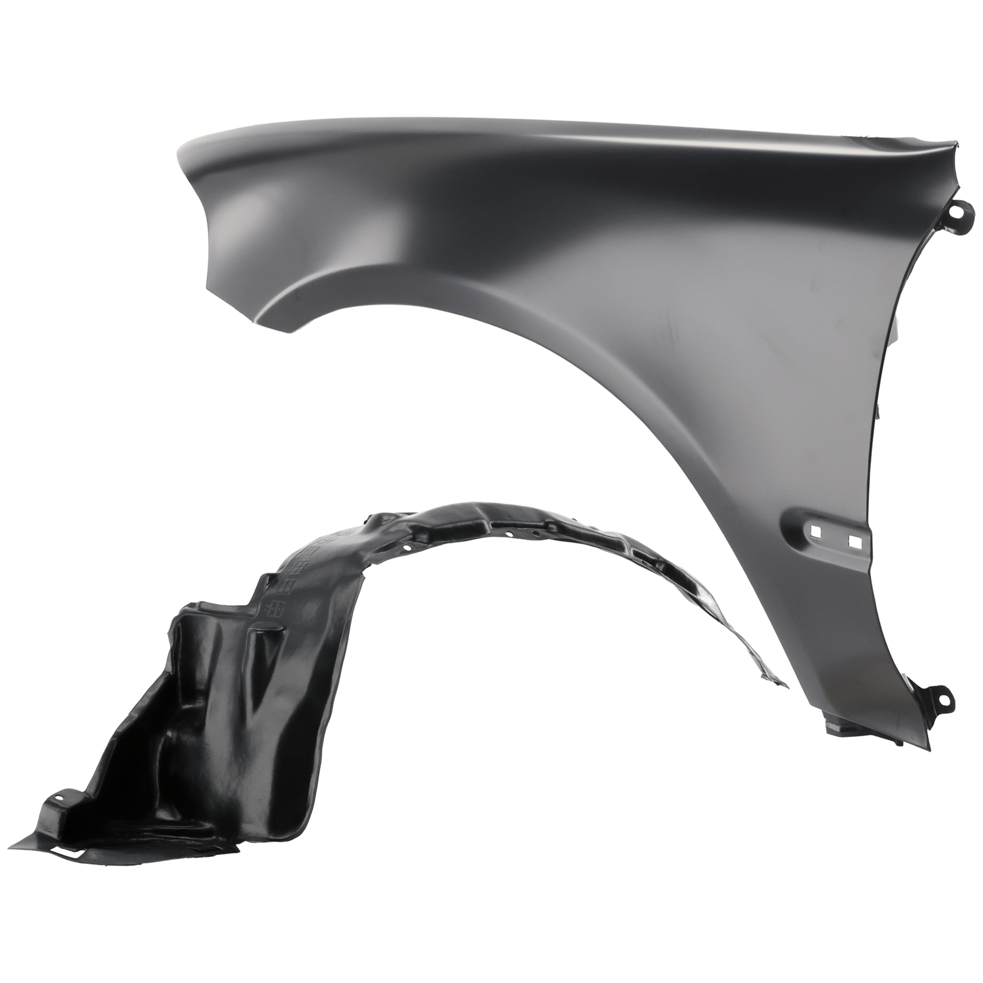 AM CIVIC 92-95 FRONT FENDER RH 2 pc Kit Primed with Fender Liner SKU KIT 031425-08 Partslink HO1240123 HO1248102 OEM 60261SR3506ZZ 74151SR3000