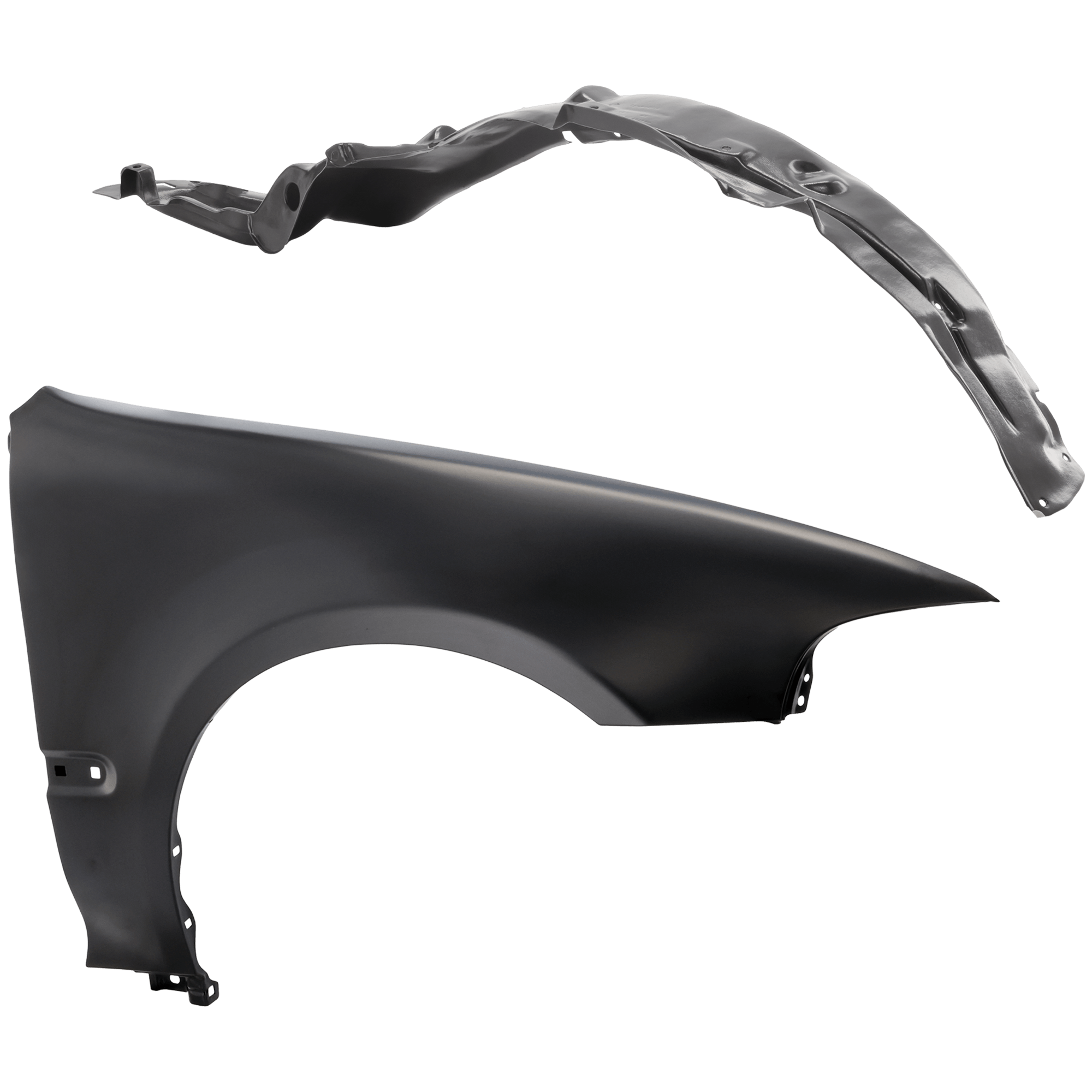 AM CIVIC 92-95 FRONT FENDER LH 2 pc Kit Primed with Fender Liner SKU KIT 031425-16 Partslink HO1241123 HO1249102 OEM 60211SR3506ZZ 74101SR3000