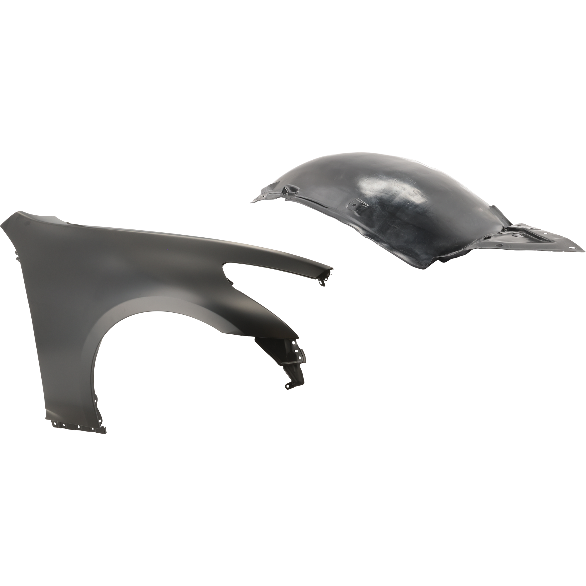 AM G37-09-13 G35-07-08 FRONT FENDER LH 2 pc Kit Primed Sedan with Sport Package and Fender Liner SKU KIT 031425-18 Partslink IN1241110 IN1249119 OEM F3100JK0CA 63844JK30A