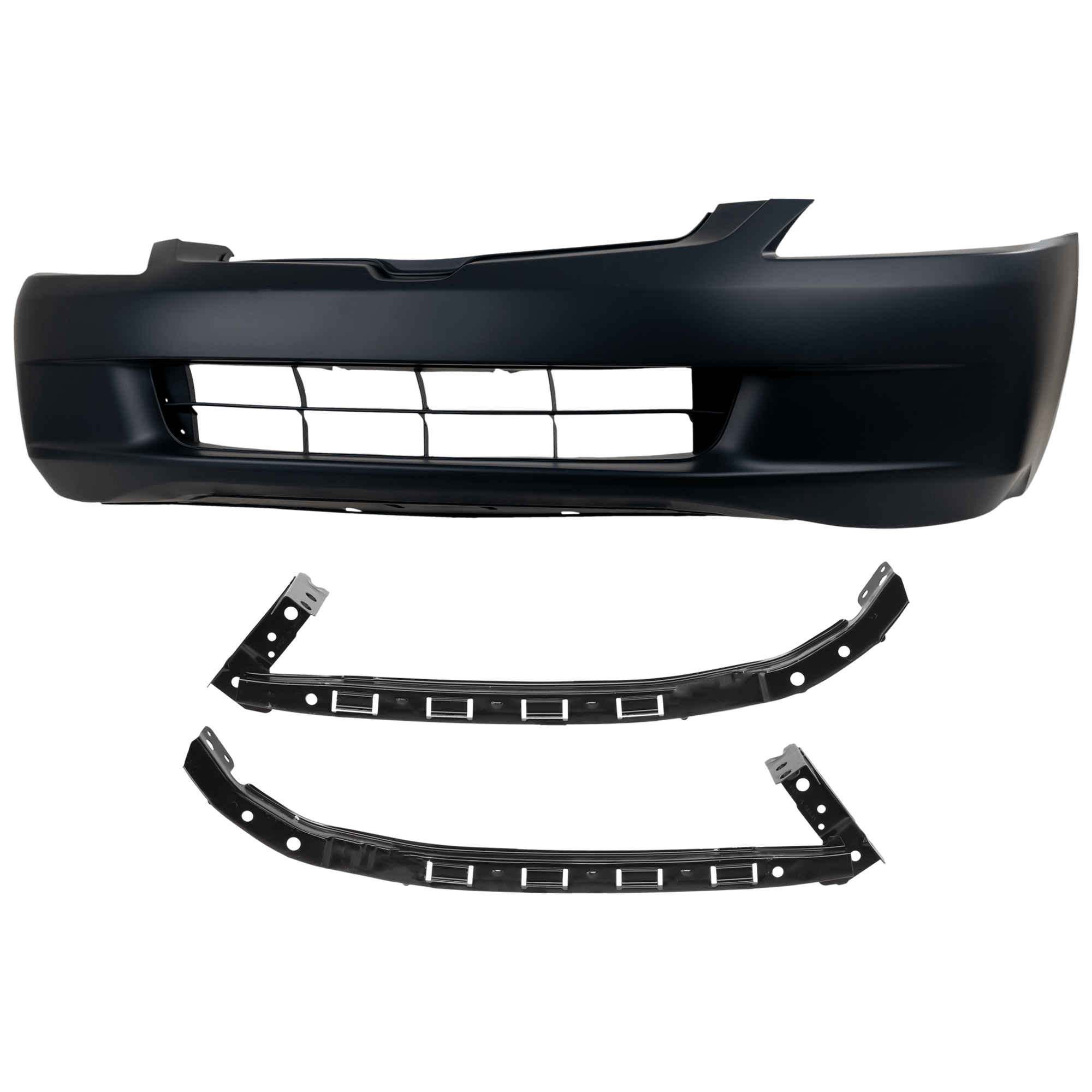 AM ACCORD 03-05 FRONT BUMPER COVER 3 pc Kit Primed Sedan with Bumper Bracket SKU KIT 031425-26 Partslink HO1000210 HO1026104 HO1066112 HO1027104 HO1067112 OEM 04711SDAA90ZZ 71190SDAA10-7119