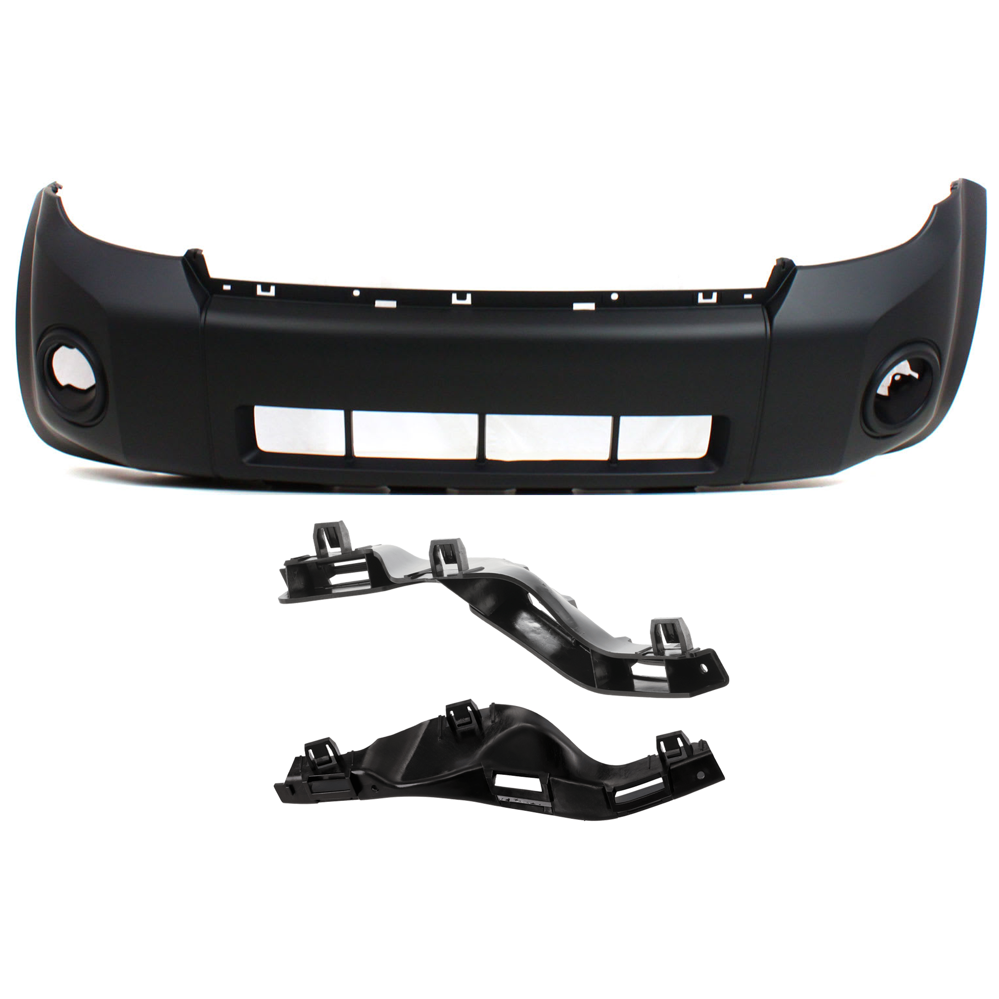 AM ESCAPE 08-12 FRONT BUMPER COVER 3 pc Kit Primed with Bumper Bracket SKU KIT 031425-28 Partslink FO1000621 FO1042127 FO1043127 OEM 8L8Z17D957CPTM 8L8Z17E814B 8L8