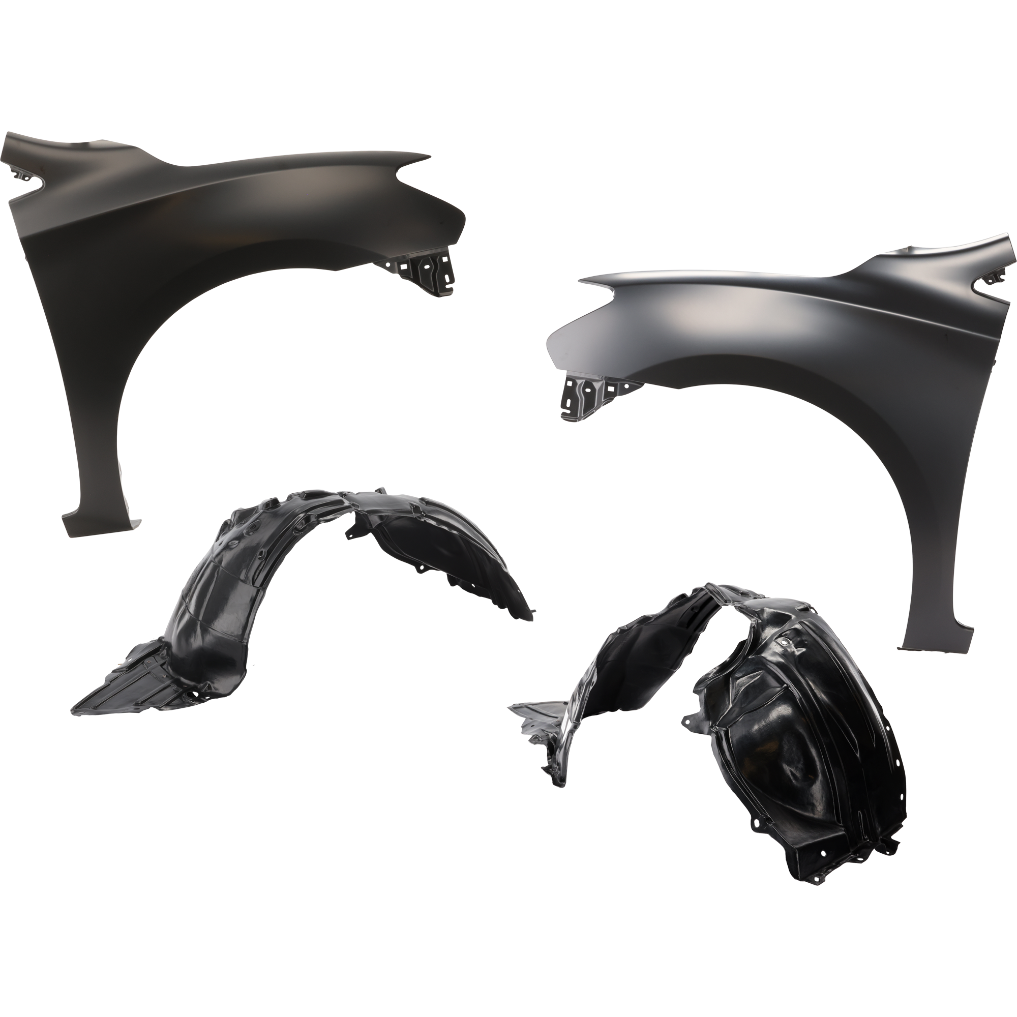 AM SENTRA 13-15 FRONT FENDER RH AND LH 4 pc Kit Primed with Fender Liner SKU KIT 031425-36 Partslink NI1240207 NI1241207 NI1249133 NI1248133 OEM F31003SGMA F31013SGMA 638403SH
