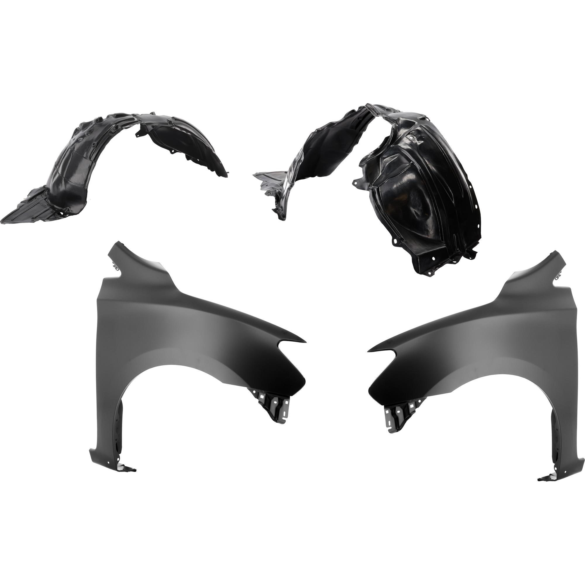 AM SENTRA 13-15 FRONT FENDER RH AND LH 4 pc Kit Primed with Fender Liner SKU KIT 031425-38 Partslink NI1240206 NI1241206 NI1249133 NI1248133 OEM F31003SGAA F31013SGAA 638403SH