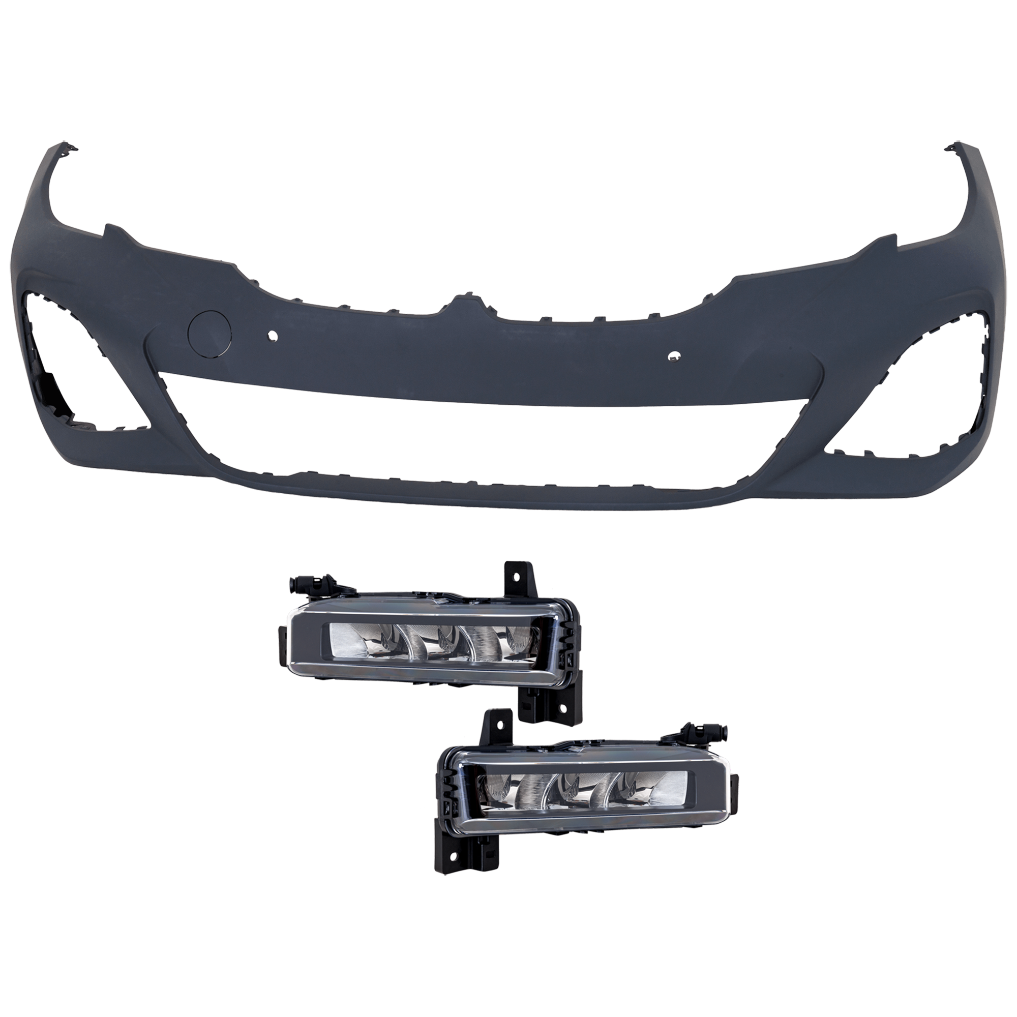 AM 3 SERIES 19-22 FOG LAMP RH AND LH 3 pc Kit Assembly Halogen with Bumper Cover SKU KIT 031426-05 Partslink BM2592158 BM2593158 BM1000517 OEM 63177433787-63177433788-511180