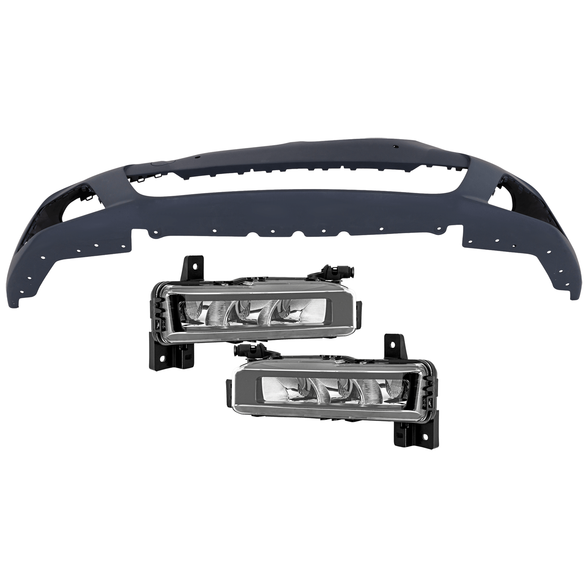AM 3 SERIES 19-22 FOG LAMP RH AND LH 3 pc Kit Assembly Halogen with Bumper Cover CAPA SKU KIT 031426-16 Partslink BM1000517C BM2592158C BM2593158C OEM 51118099900-63177433787-631774