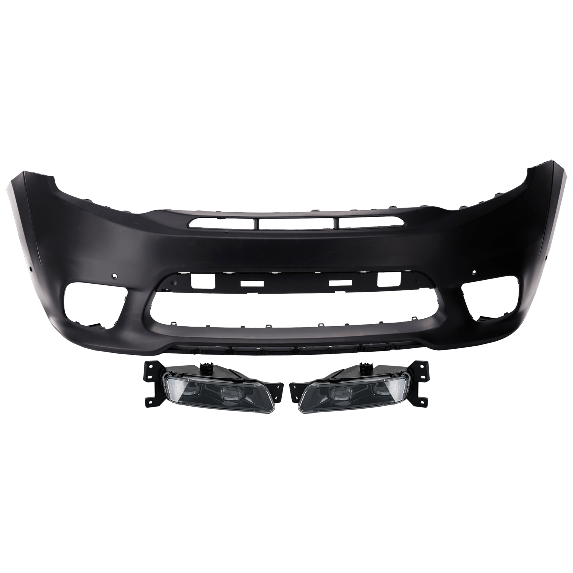 AM GRAND CHEROKEE 17-21 FOG LAMP RH AND LH 3 pc Kit Assembly LED with Bumper Cover CAPA SKU KIT 031426-38 Partslink CH1000A32C CH2592159C CH2593159C OEM 68275510AC 68275511AC 68335438