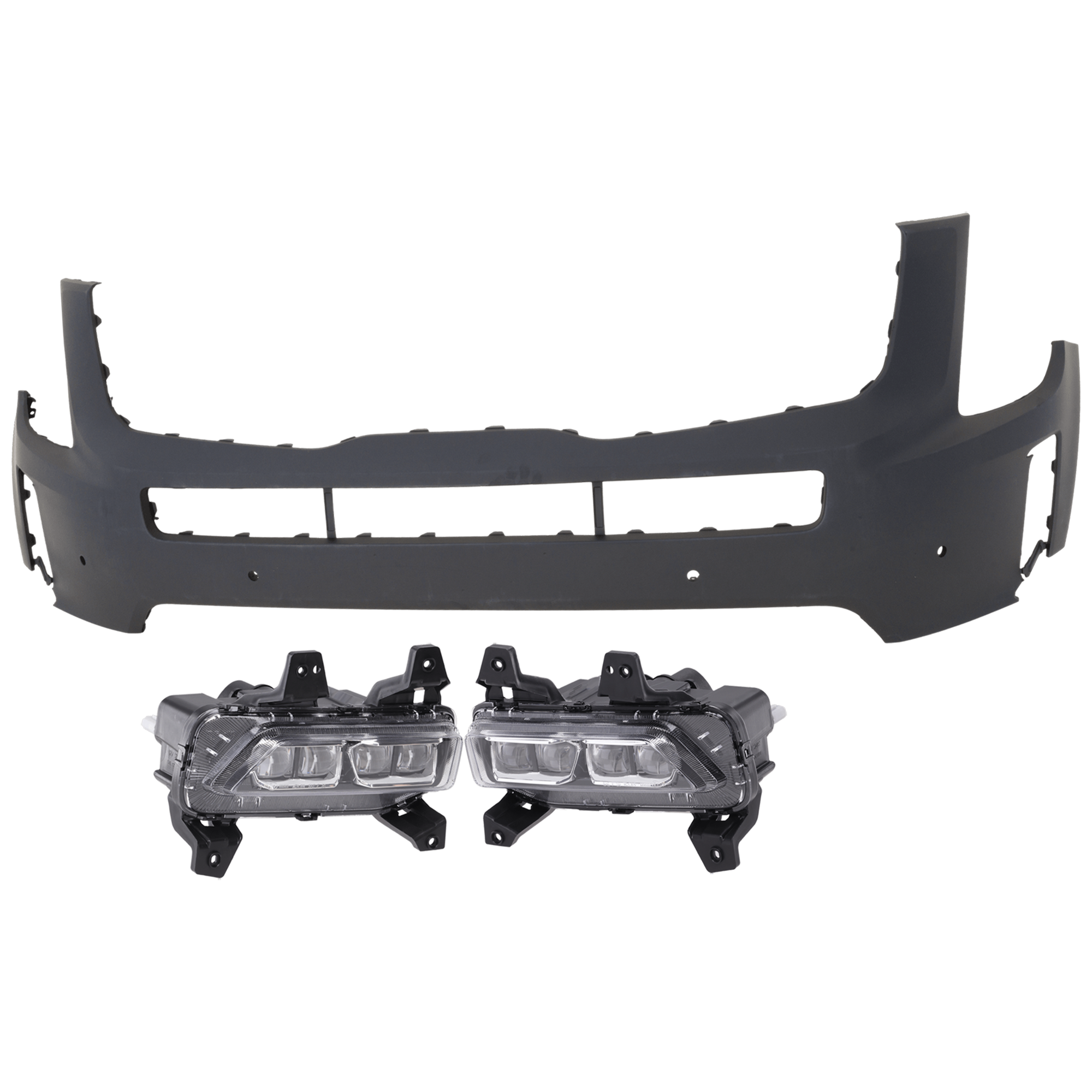 AM TELLURIDE 20-22 FOG LAMP RH AND LH 3 pc Kit Assembly LED with Bumper Cover SKU KIT 031426-47 Partslink KI2592171 KI2593171 KI1014107 OEM 92201S9000-92202S9000-86510S90