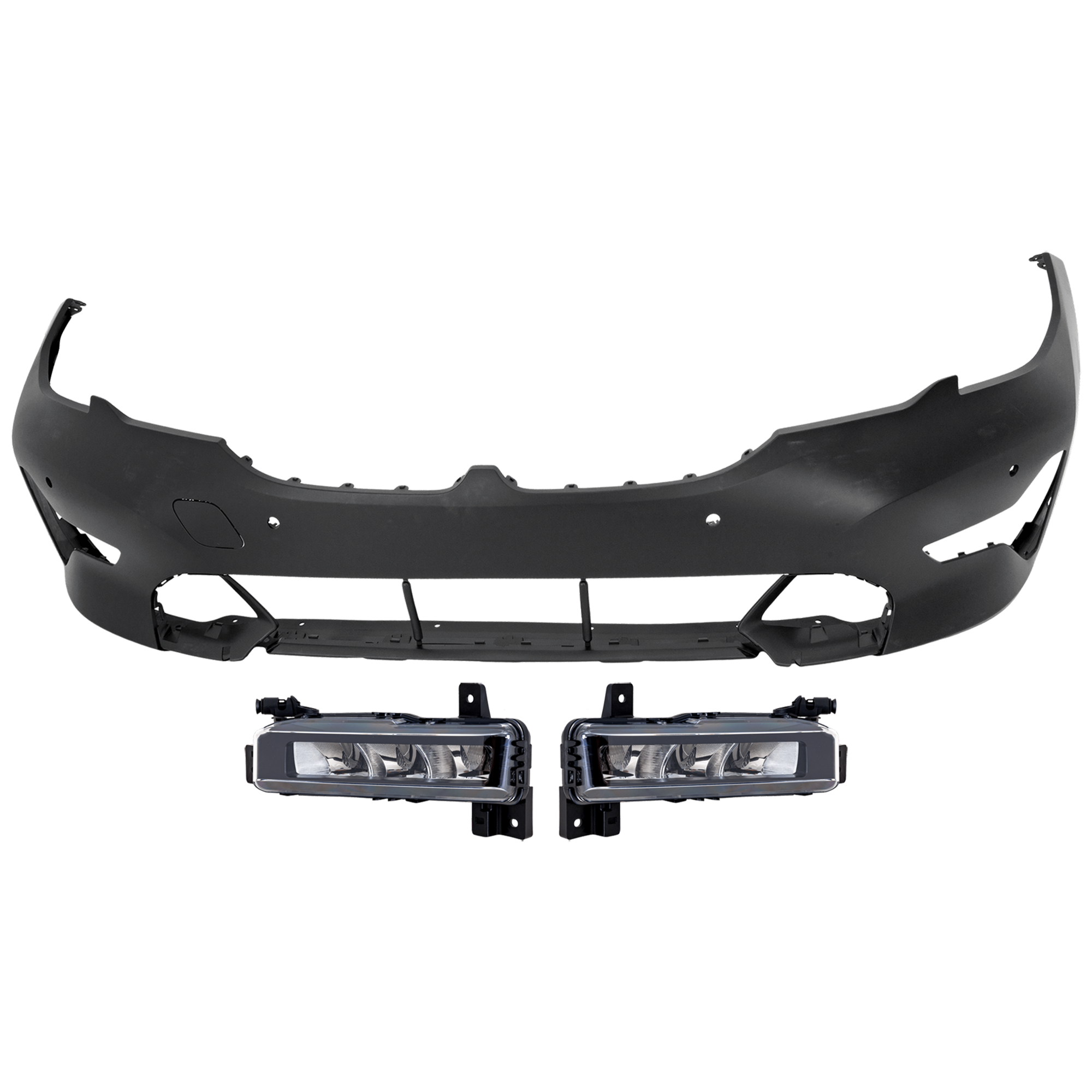 AM 3 SERIES 19-22 FOG LAMP RH AND LH 3 pc Kit Assembly Halogen with Bumper Cover SKU KIT 031426-55 Partslink BM2592158 BM2593158 BM1000520 OEM 63177433787-63177433788-511184