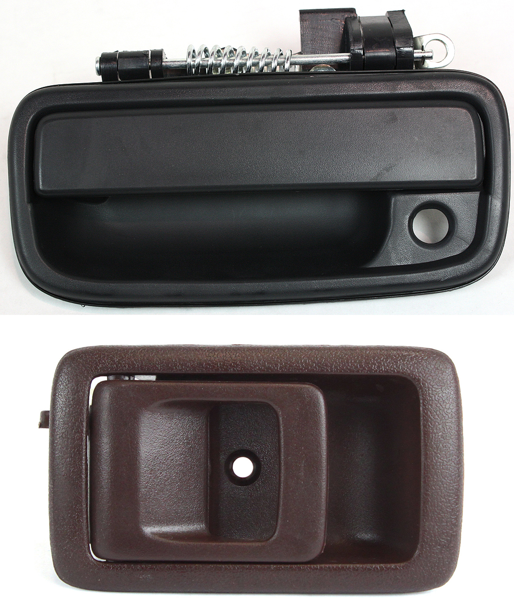 AM TACOMA 01-04 FRONT EXTERIOR DOOR HANDLE LH 2 pc Kit Textured Black w Key Hole with Interior Door Handle SKU KIT 031915-12 Partslink TO1310117 TO1352129 OEM 6922035020-6920604010E0