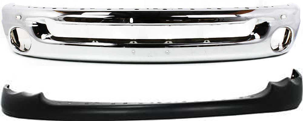 AM RAM FULL SIZE P U 02-05 FRONT BUMPER 2 pc kit with Valance SKU KIT 031915-22 Partslink CH1002383 CH1000338 OEM 55077946AB 5073002AC