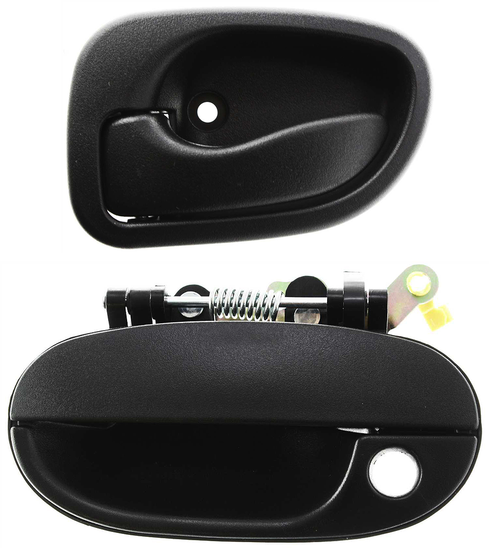 AM ACCENT 95-98 AUTO BODY REPAIR 2 pc kit Front LH Interior and Exterior SKU KIT 031915-26 Partslink HY1310114 HY1310109 OEM 8265022000CA 8261022000BK