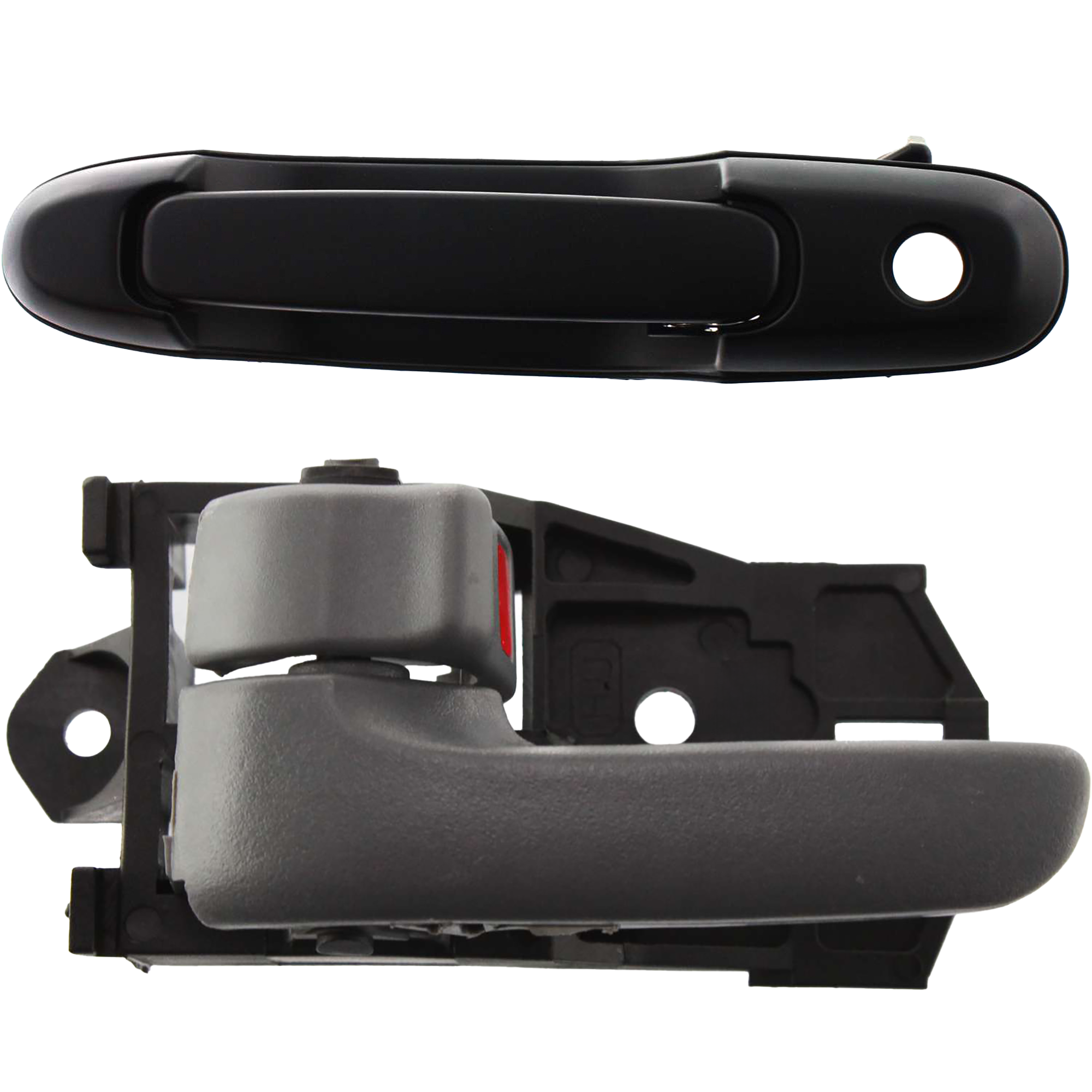 AM SIENNA 98-03 FRONT EXTERIOR DOOR HANDLE LH 2 pc Kit Smooth Black w Key Hole with Interior Door Handle SKU KIT 031915-42 Partslink TO1310126 TO1352123 OEM 6922008010C0-69206AA010G0-6920
