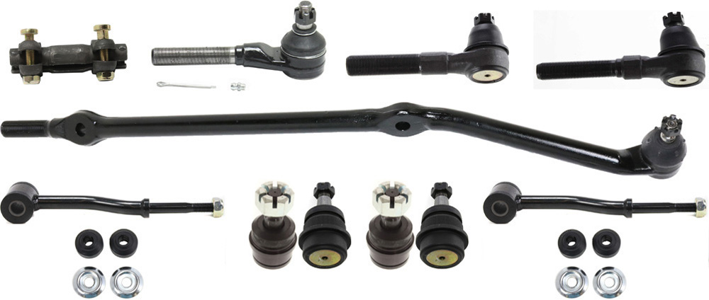 AM CHEROKEE 91-01 COMANCHE 91-92 FRONT SUSPENSION KIT RH AND LH 11 pc kit w Ball Joints Sway Bar Links Tie Rod Adjusting Sleeve and Tie Rod Ends SKU KIT 032019-03 OEM 10459-46D2117A 83500202AB B316