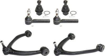 AM ESCALADE TAHOE YUKON 07-14 FRONT CONTROL ARM KIT RH AND LH Upper 6 pc kit with Ball Joints and Tie Rod Ends SKU KIT 032019-10 OEM 1014457-2601685-5051388-103554