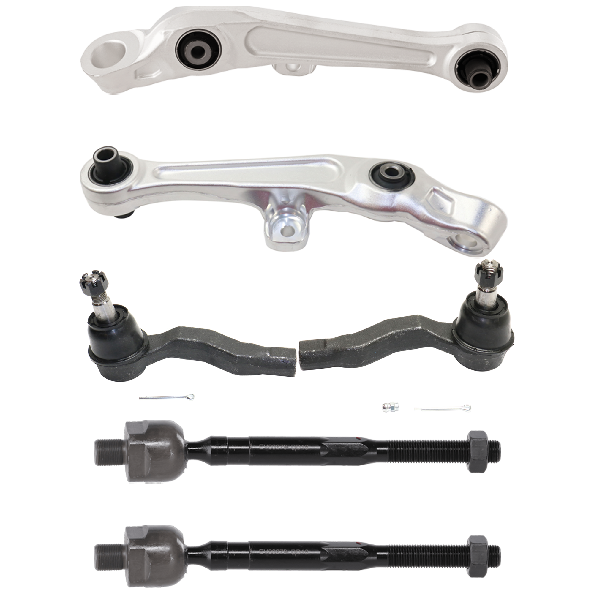 AM G35-05-07-350Z 05-09 FRONT CONTROL ARM KIT RH AND LH 6 pc Kit with Tie Rod End SKU KIT 032019-12 OEM 54500AM602-54501AM602-1016041