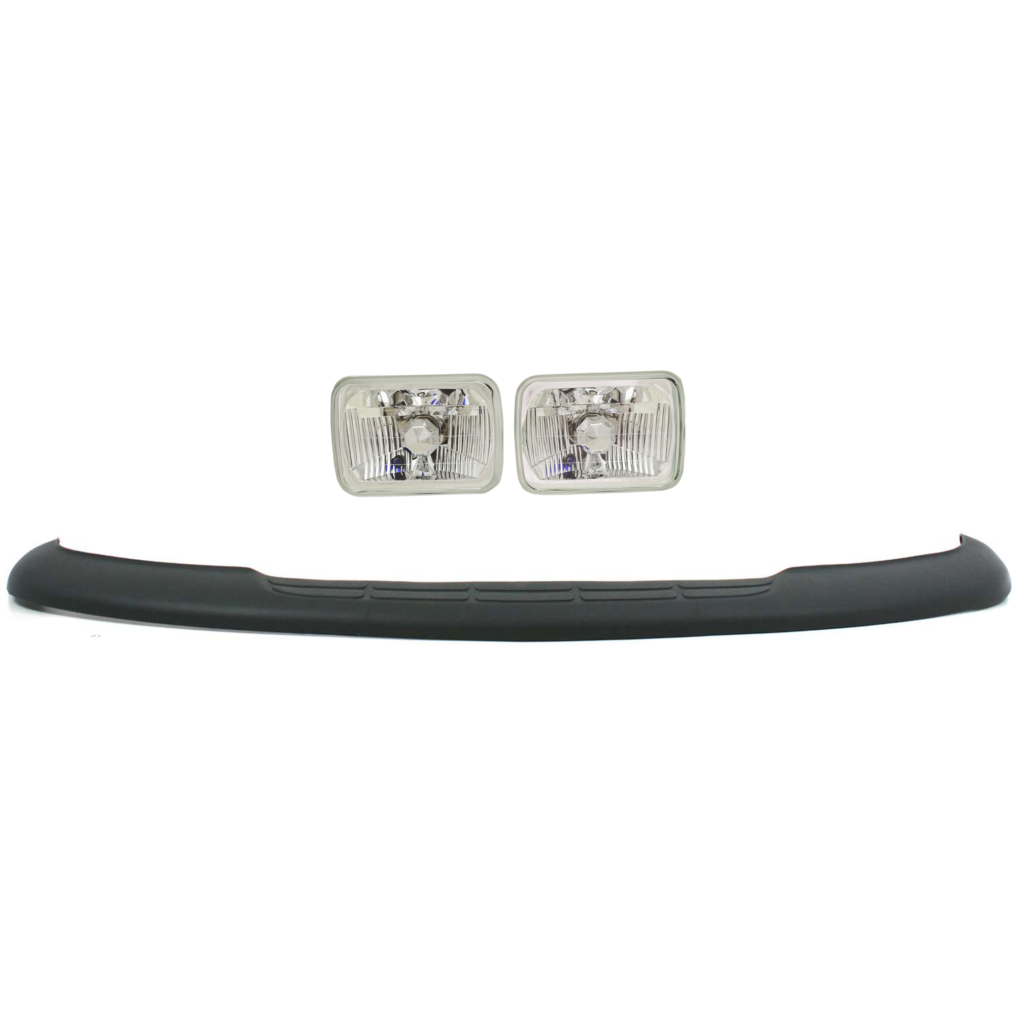 AM EXPRESS 3500 EXPRESS 1500-96-02 FRONT BUMPER COVER Upper 2 pc Kit Primed Bumper Strip with Headlight SKU KIT 032025-05
