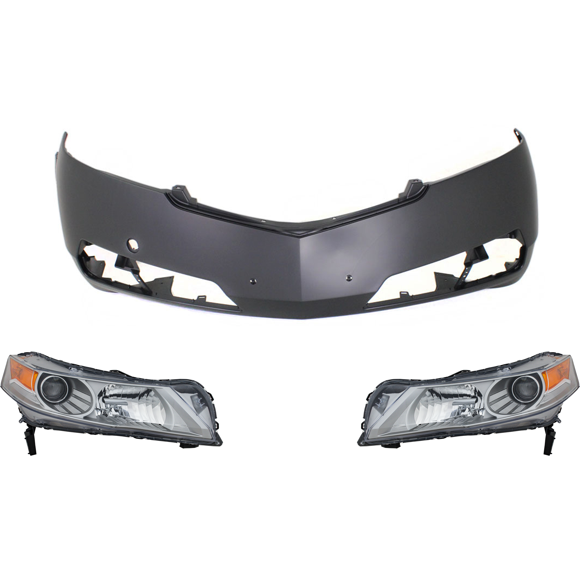 AM TL 09-11 HEAD LAMP RH AND LH 3 pc Kit Lens and Housing HID Xenon w o HID Kit with Bumper Cover SKU KIT 032025-44 Partslink AC2518116 AC2519116 AC1000163 OEM 33101TK4A01-33101TK4A02-33151T