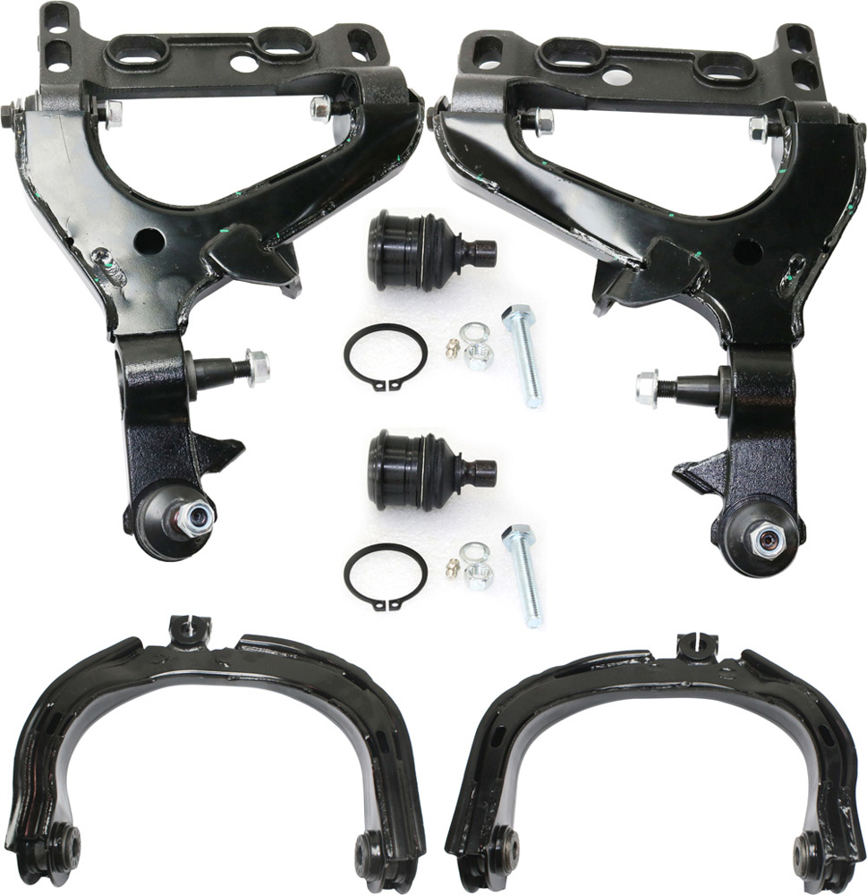 AM ASCENDER 04-08 ENVOY RAINIER 04-07 FRONT CONTROL ARM KIT RH AND LH Upper and Lower w ball joint s 6 pc Kit with Ball Joint SKU KIT 032118-06 OEM 104332-1017701-2601559-5001112