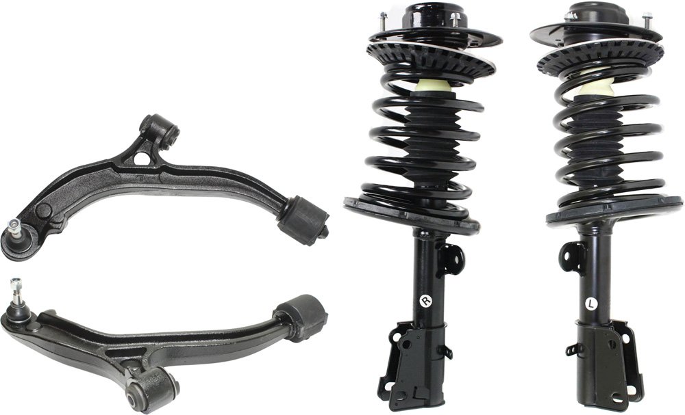 AM CARAVAN GRAND CARAVAN 01-07 FRONT CONTROL ARM KIT RH AND LH Lower 4 pc kit with Shock Absorber and Strut Assembly SKU KIT 032118-17 OEM 4743835AB 4743834AB 5066336AA