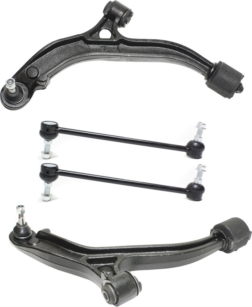 AM CARAVAN GRAND CARAVAN 01-07 FRONT CONTROL ARM KIT RH AND LH Lower w ball joint s 4 pc Kit with Sway Bar Link SKU KIT 032118-19 OEM 4743835AB 4743834AB 18189-6870