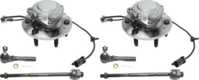 AM SILVERADO SIERRA 1500-99-07 FRONT HUB ASSEMBLY RH AND LH 6 pc Kit with Tie Rod Ends SKU KIT 032118-21 OEM 15233111-15863440-2693123-4011