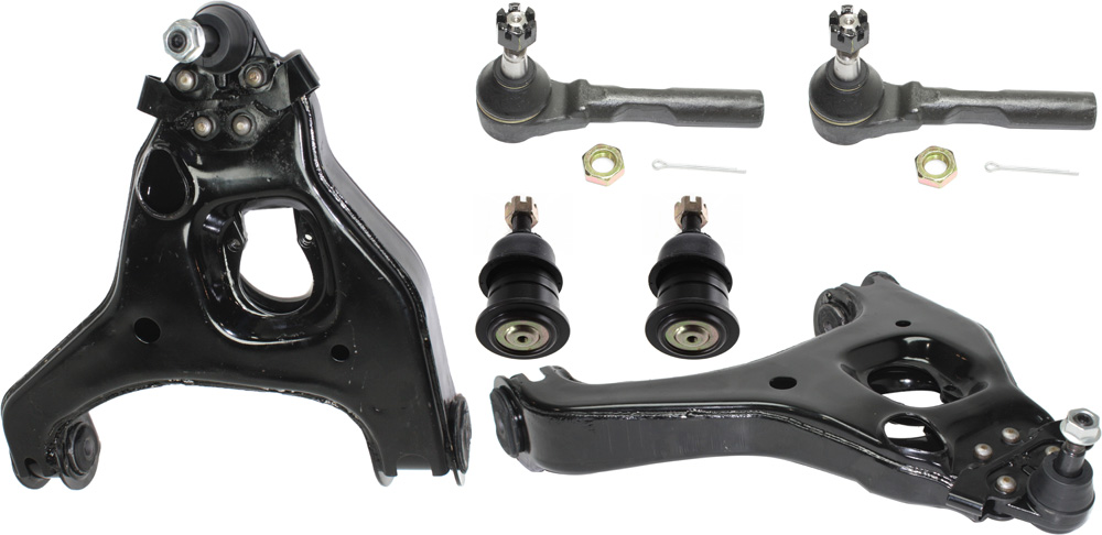AM SILVERADO 1500-05-05 FRONT CONTROL ARM KIT RH AND LH Lower 6 pc Kit with Ball Joint and Tie Rod End SKU KIT 032118-27 OEM 104265-2601525-5001103-1247548