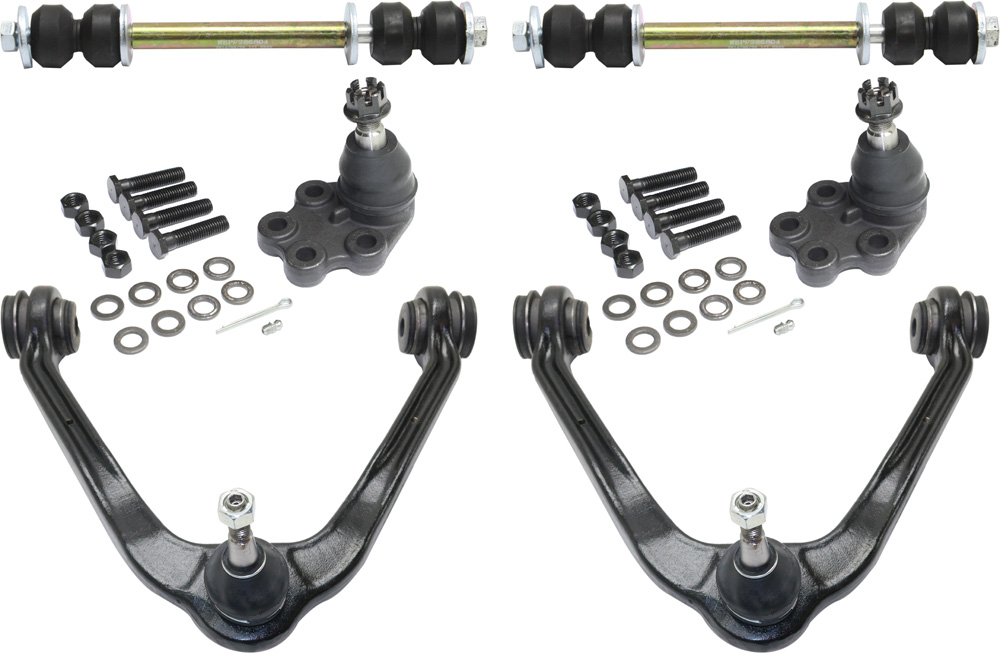 AM SILVERADO 1500 SIERRA 1500-99-06 FRONT CONTROL ARM KIT RH AND LH Upper w ball joint s 6 pc Kit with Ball Joint and Sway Bar Link SKU KIT 032118-31 OEM 104266-2601527-5051271-1501551