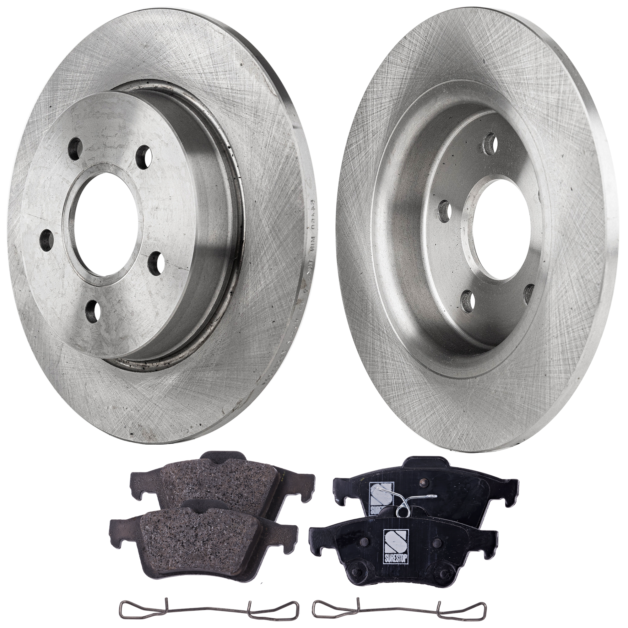 AM FOCUS 12-18 REAR BRAKE DISC AND PAD KIT 4 pc kit SKU KIT 032123-07 OEM 42280-54182-850286-901068-6005