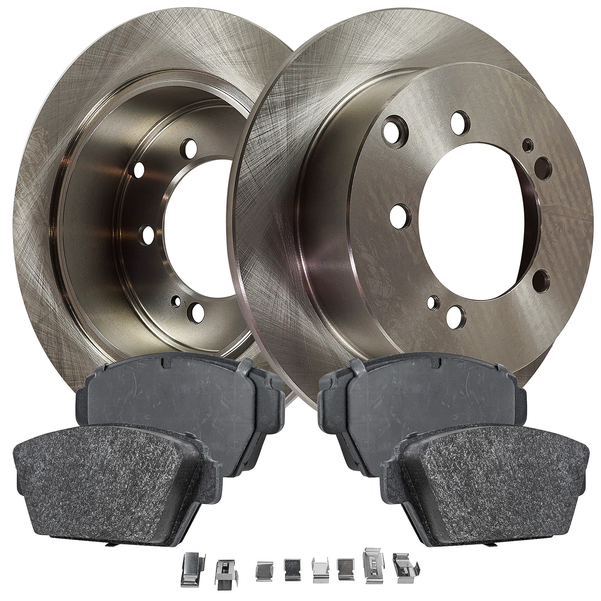 AM ECLIPSE 94-94 REAR BRAKE DISC AND PAD KIT 2 Wheel Set SKU KIT 032123-17 OEM MB895200 MB928716 MB366288 MB3