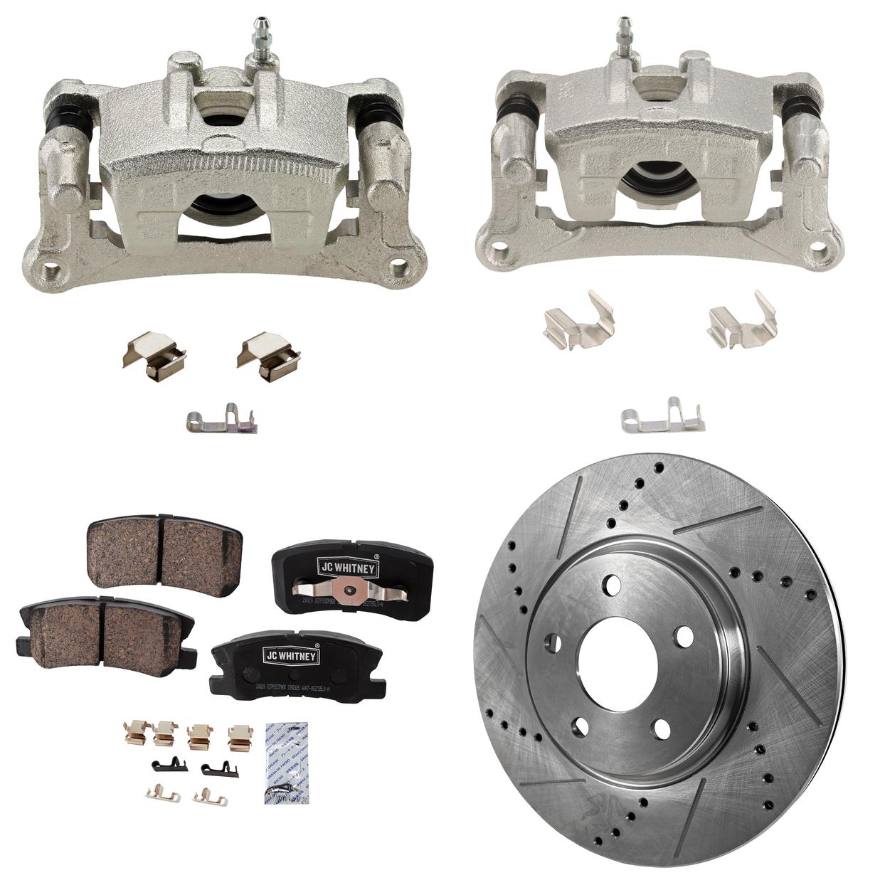 AM OUTLANDER 09-11 REAR BRAKE KIT WITH CALIPERS 2 Wheel Set Includes 2 Brake Caliper 2 Brake Disc and 1 Brake Pad Set Cross drilled and Slotted 5 Lugs Ceramic SKU KIT 032125-30 OEM 43172-53043-900750-60039024-53