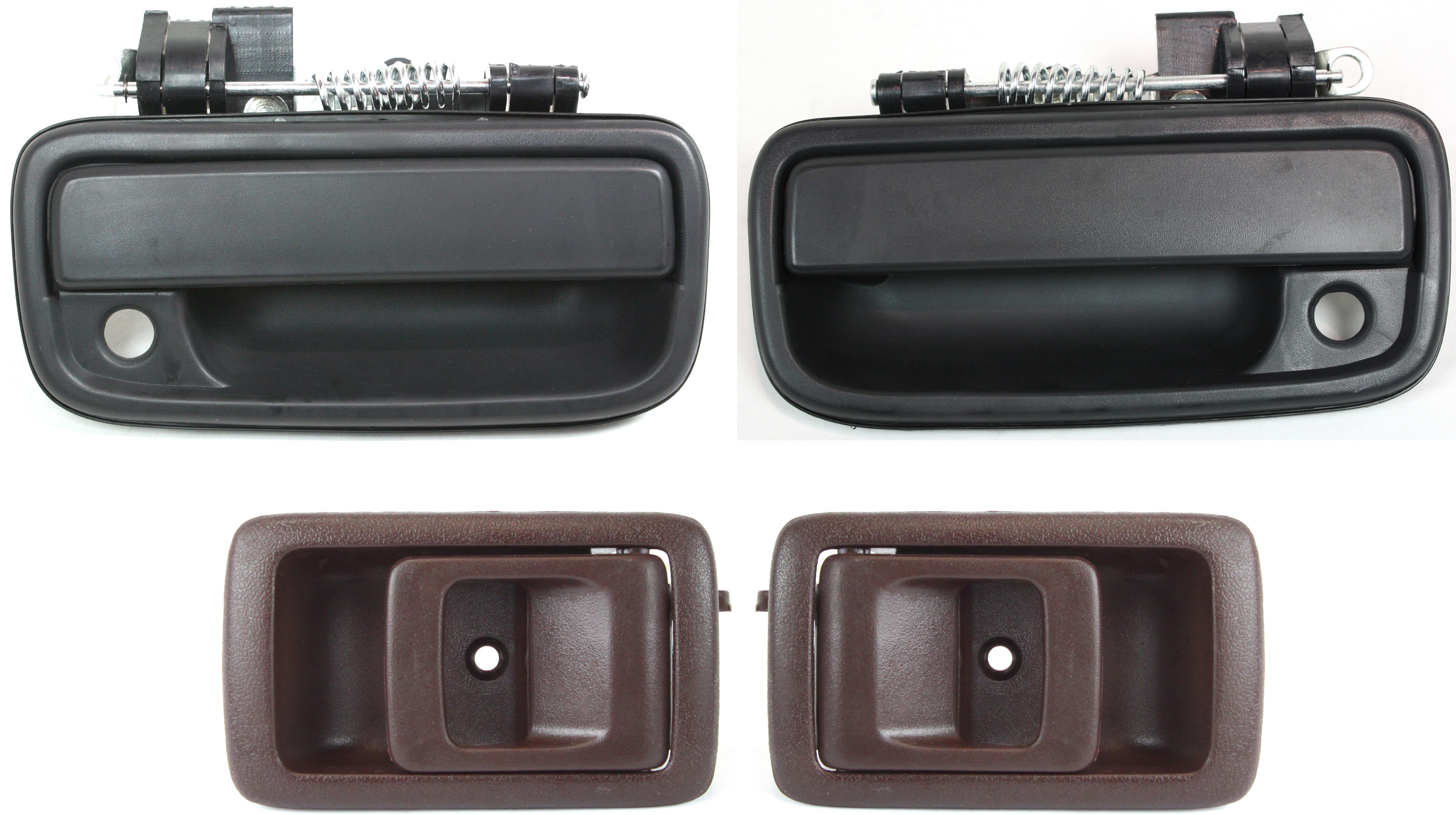 AM TACOMA 01-04 FRONT DOOR HANDLE RH AND LH 4 pc Kit Textured Black w Key Hole Inner and Outer SKU KIT 032218-09 Partslink TO1310117 TO1311117 TO1352129 TO1353129 OEM 6921035020-6922035020-69206040