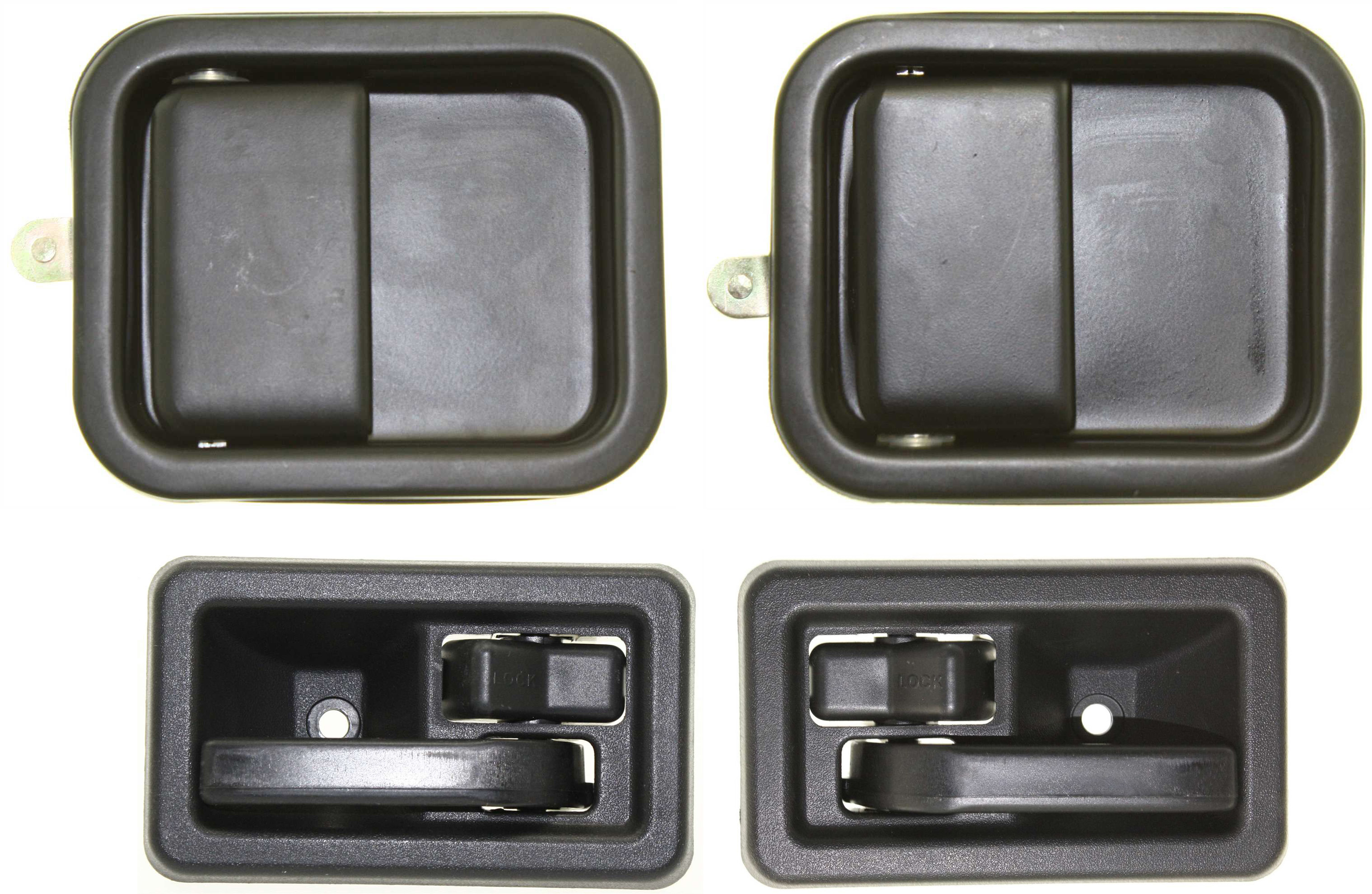 AM TJ 97-04 FRONT DOOR HANDLE RH AND LH 4 Pc Kit Inside and Outside Full Door Type SKU KIT 032218-17 Partslink CH1311111 CH1311131 CH1310131 CH1352106 CH1353106 OEM 5758172 J5758173-55176383AE 55