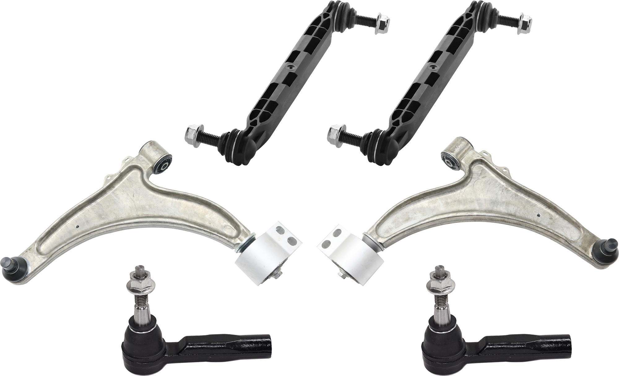 AM REGAL 12-17 LACROSSE 12-16 FRONT SUSPENSION KIT 6 pc kit with Control Arm Sway Bar Link and Tie Rod End SKU KIT 032224-09 OEM 23354432-23354433-22854825-209