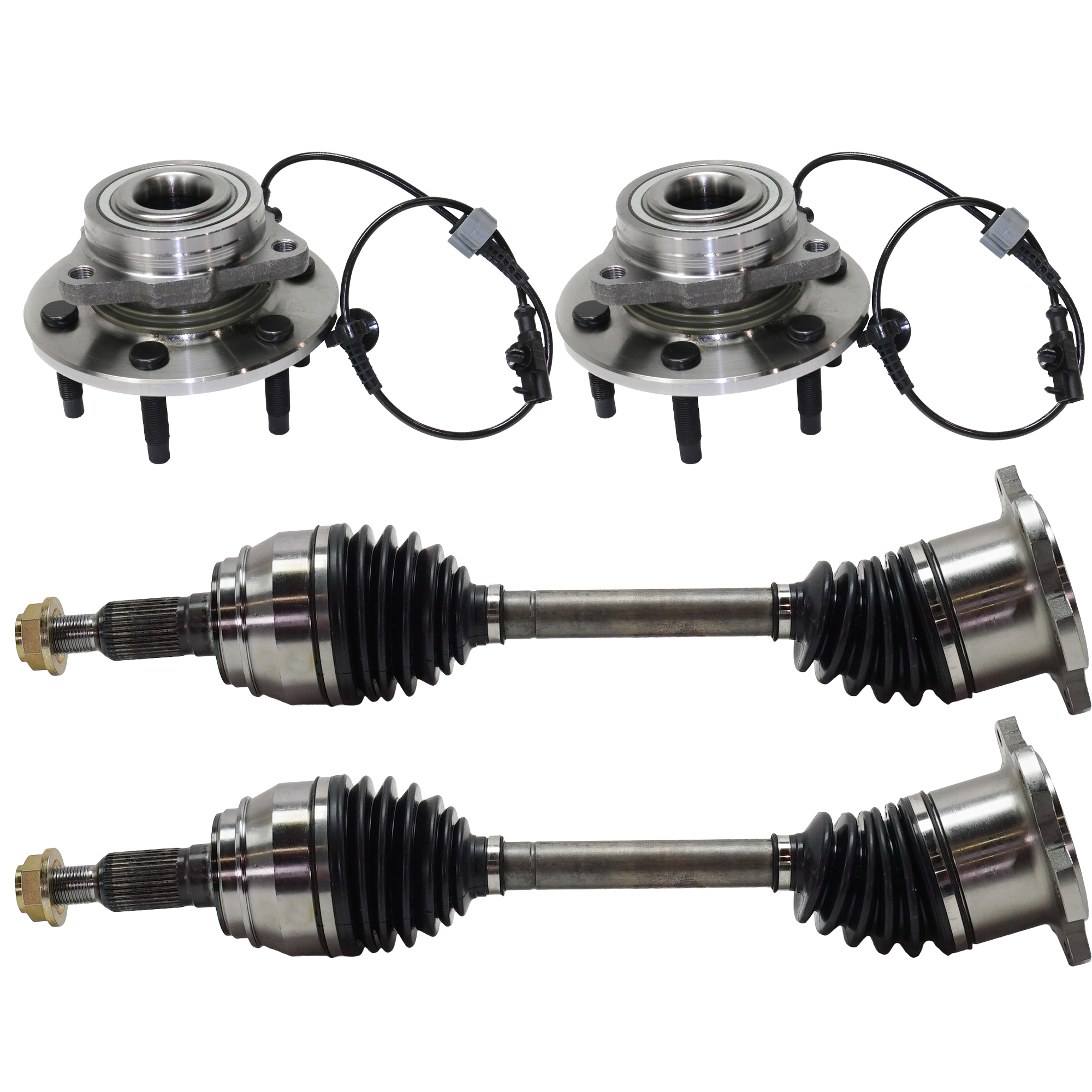 AM TAHOE YUKON 07-14 FRONT SUSPENSION KIT RH AND LH 4 pc Kit with Axle Assembly and Wheel Hub SKU KIT 032322-01 OEM 22841381