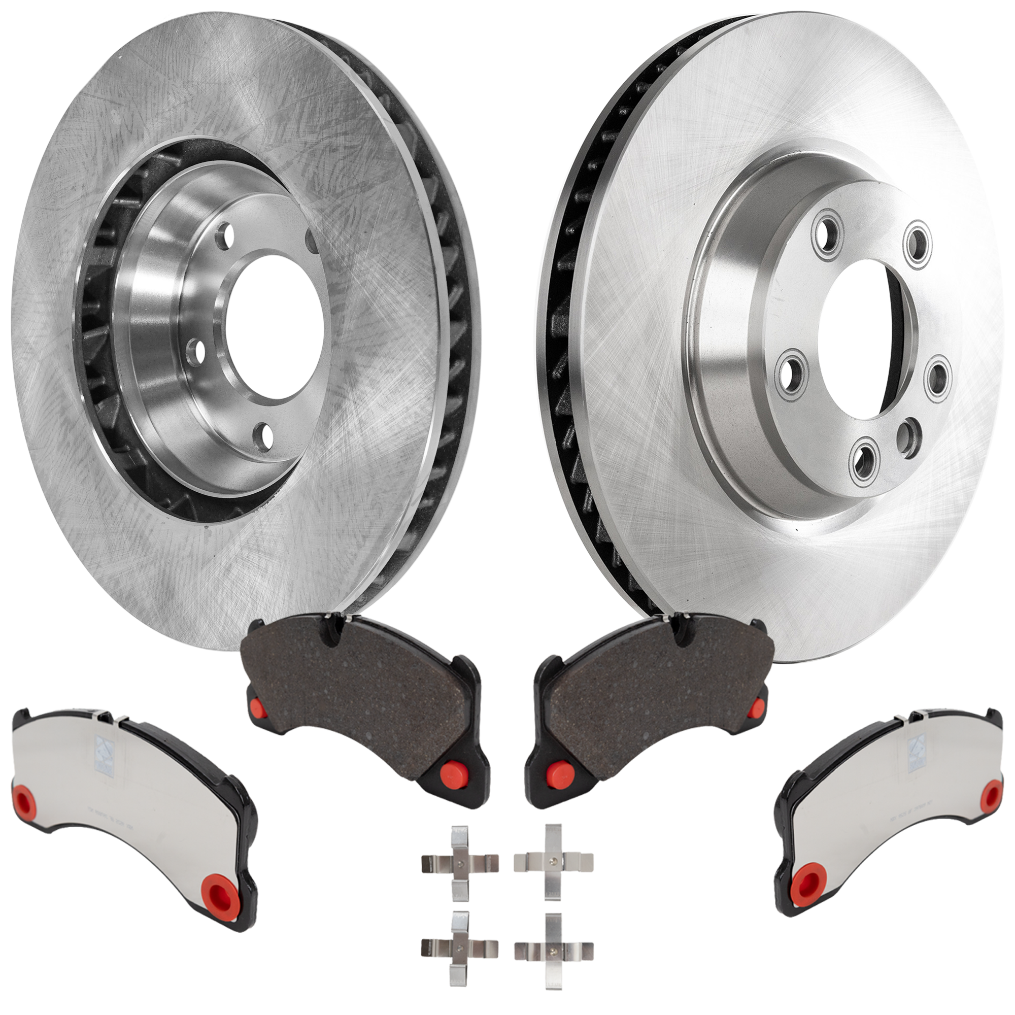 AM CAYENNE 11-18 FRONT BRAKE DISC AND PAD KIT 4 pc kit SKU KIT 032323-12 OEM 7L6615302E 95535140250-7L86153