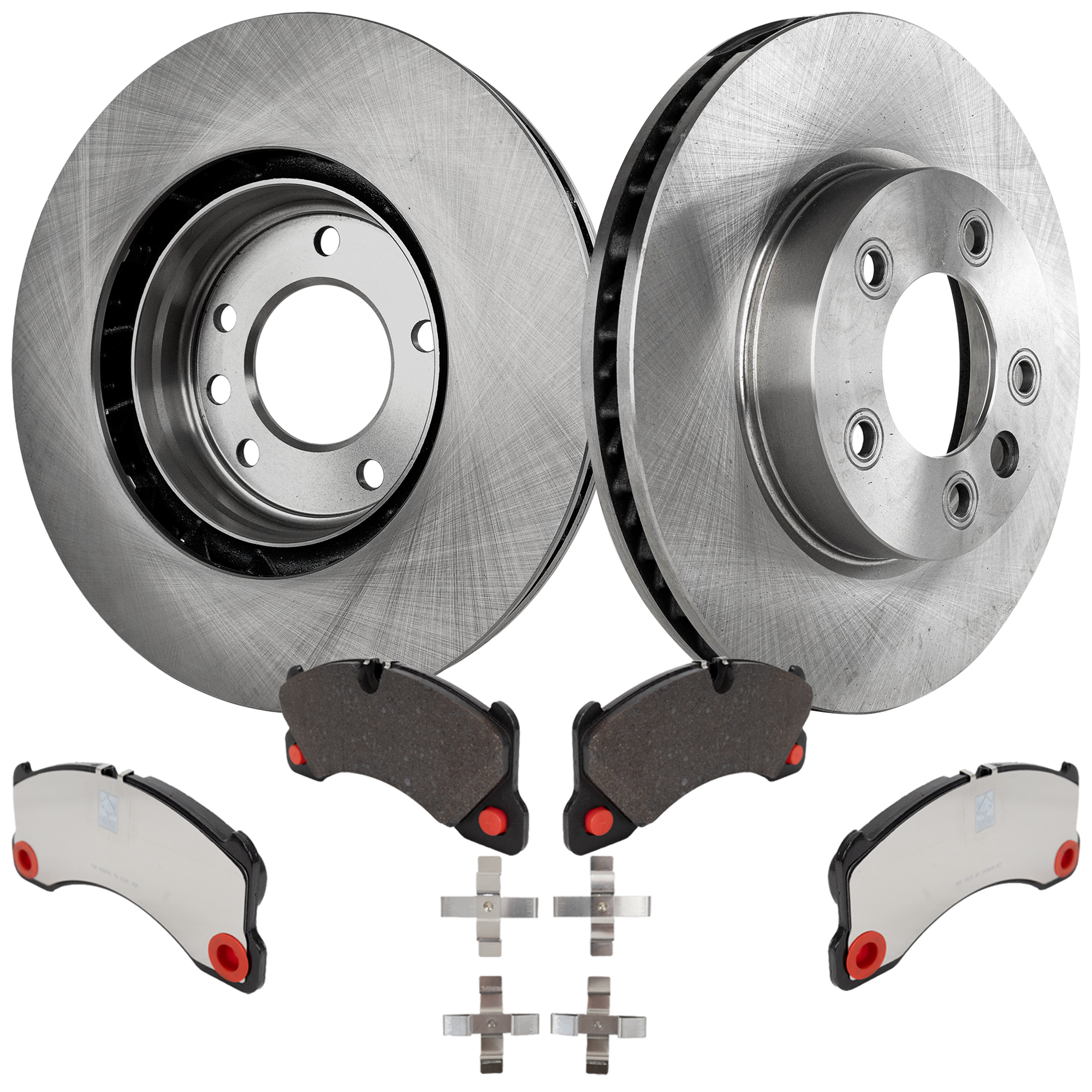 AM TOUAREG 11-15 FRONT BRAKE DISC AND PAD KIT 4 pc Kit SKU KIT 032323-13 OEM 7L6615302D 95535140240-9553514