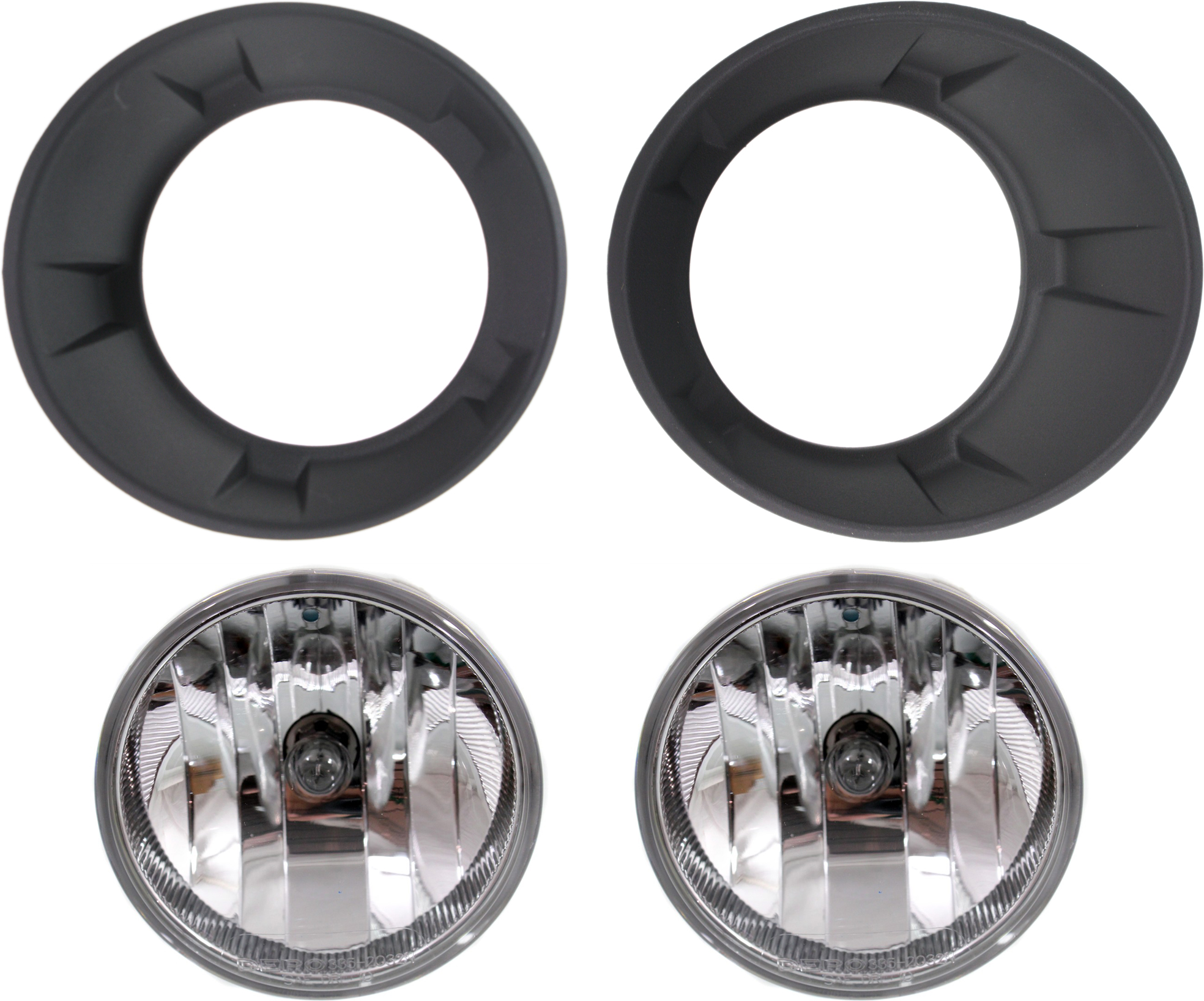 AM CAMARO 10-12 FOG LAMP RH AND LH 4 pc kit Assembly Halogen includes Fog Light Trim SKU KIT 032517-05 Partslink GM2592297 GM1038118 GM1039118 OEM 92231388-92218023-92218024