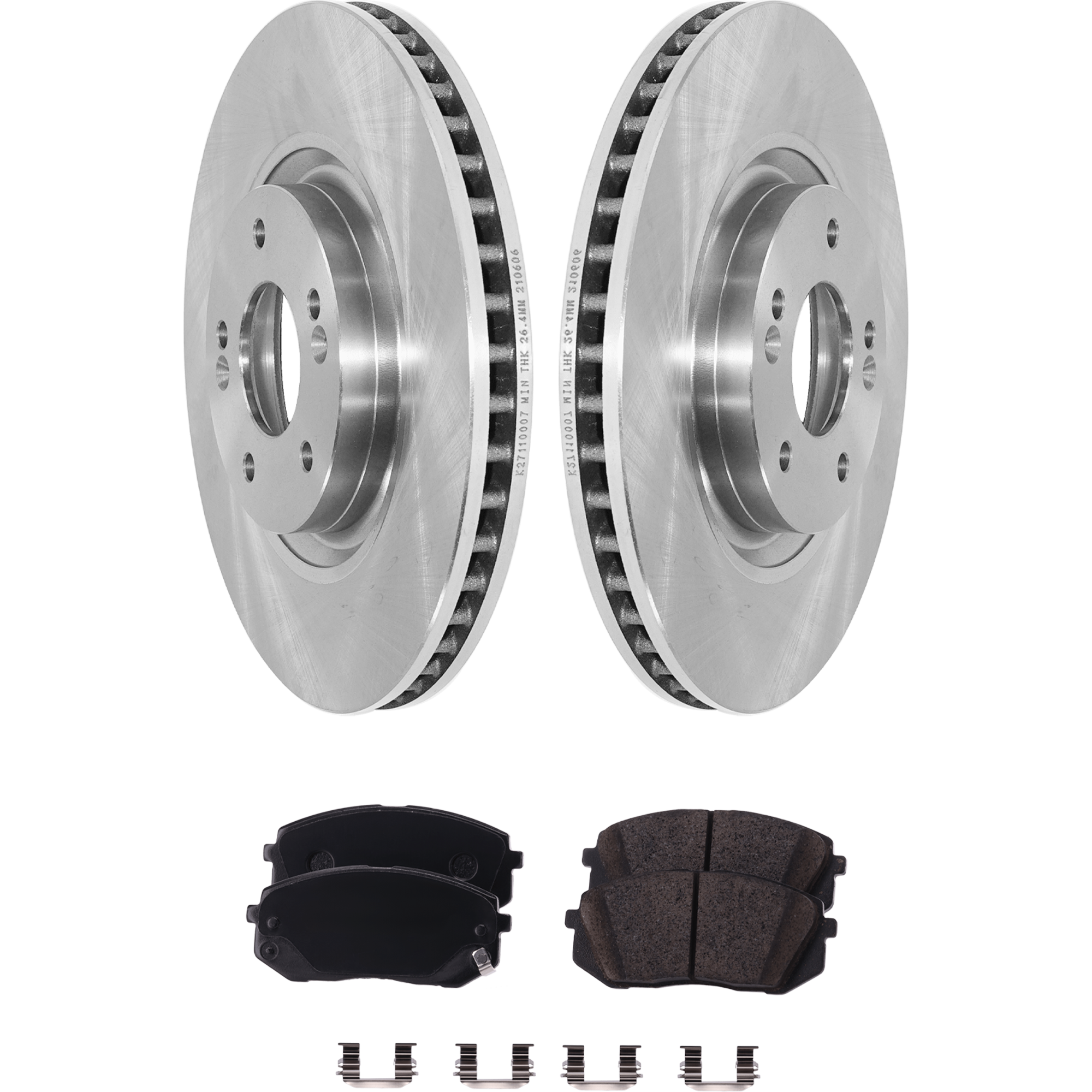 AM OPTIMA 16-20 SONATA 15-19 FRONT BRAKE DISC AND PAD KIT Plain Surface 5 Lugs 4 pc kit SKU KIT 032523-22 OEM 31590-44728-850264-60003003-31