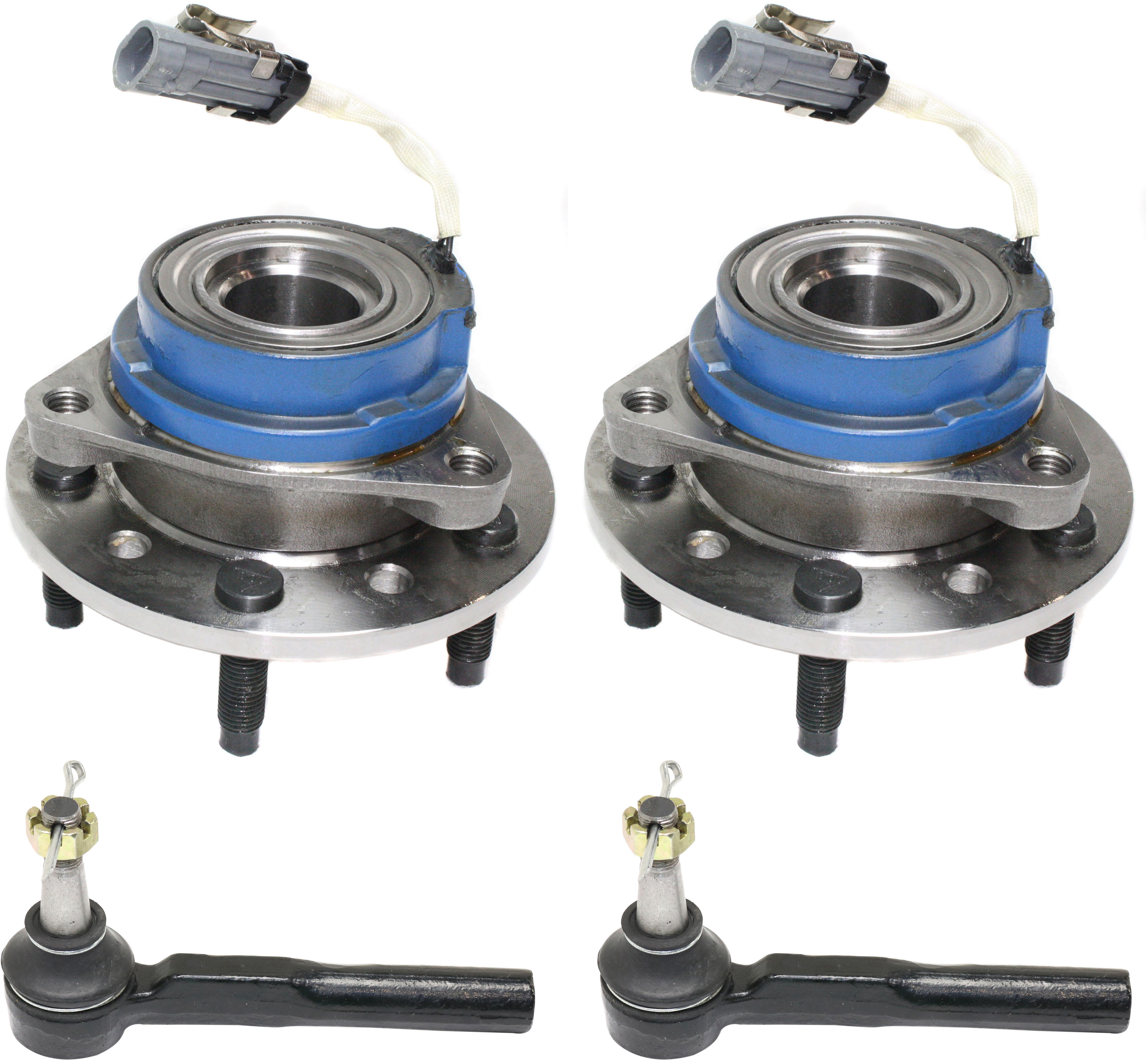 AM GRAND AM 00-04 WHEEL HUB 4 pc kit with Tie Rod End SKU KIT 032614-12 OEM 12429202-88957259-382043-26930