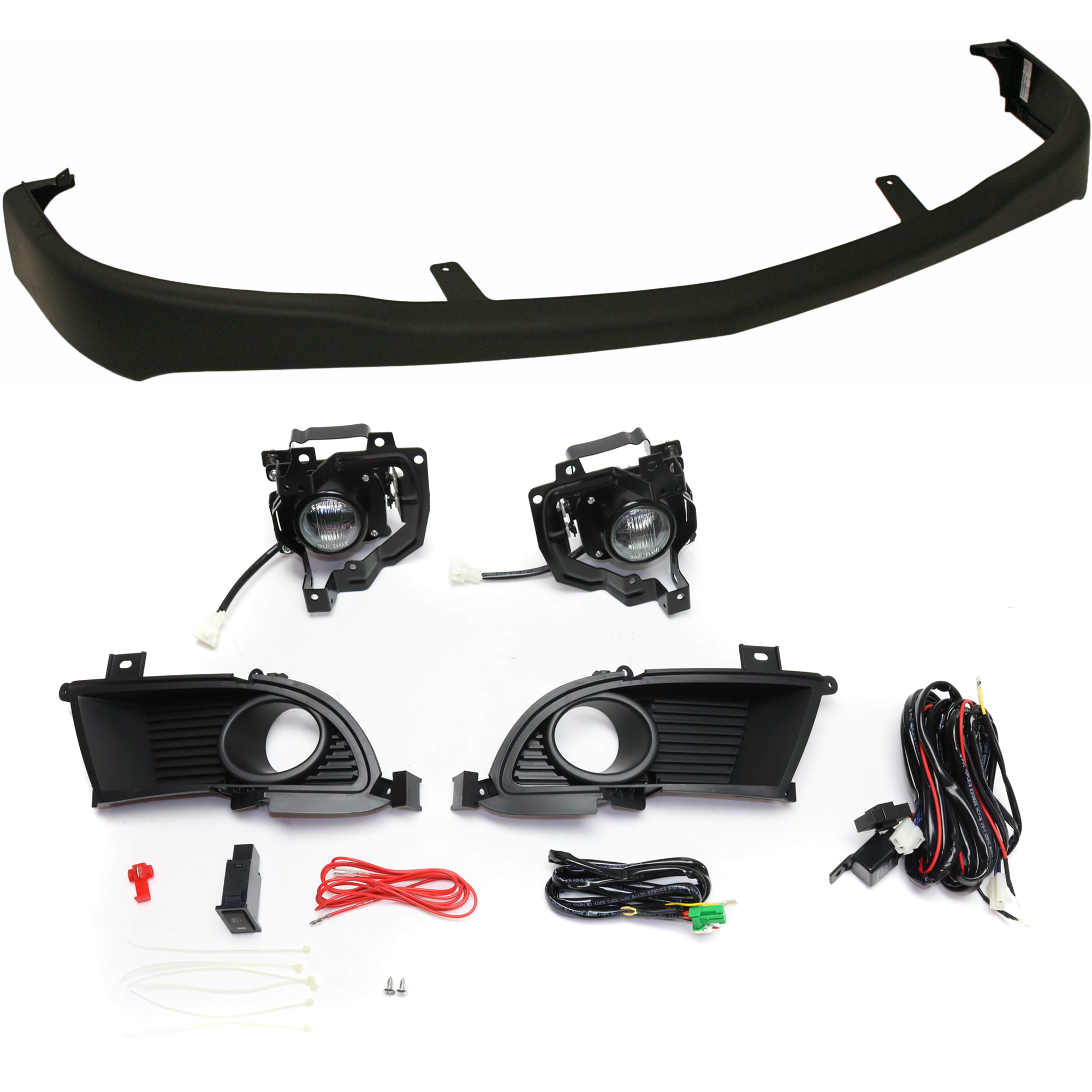 AM LANCER 04-05 FOG LAMP RH AND LH 3 pc Kit Assembly Halogen with Valance SKU KIT 032626-01 Partslink MI1090100 OEM Performance MN154911WA